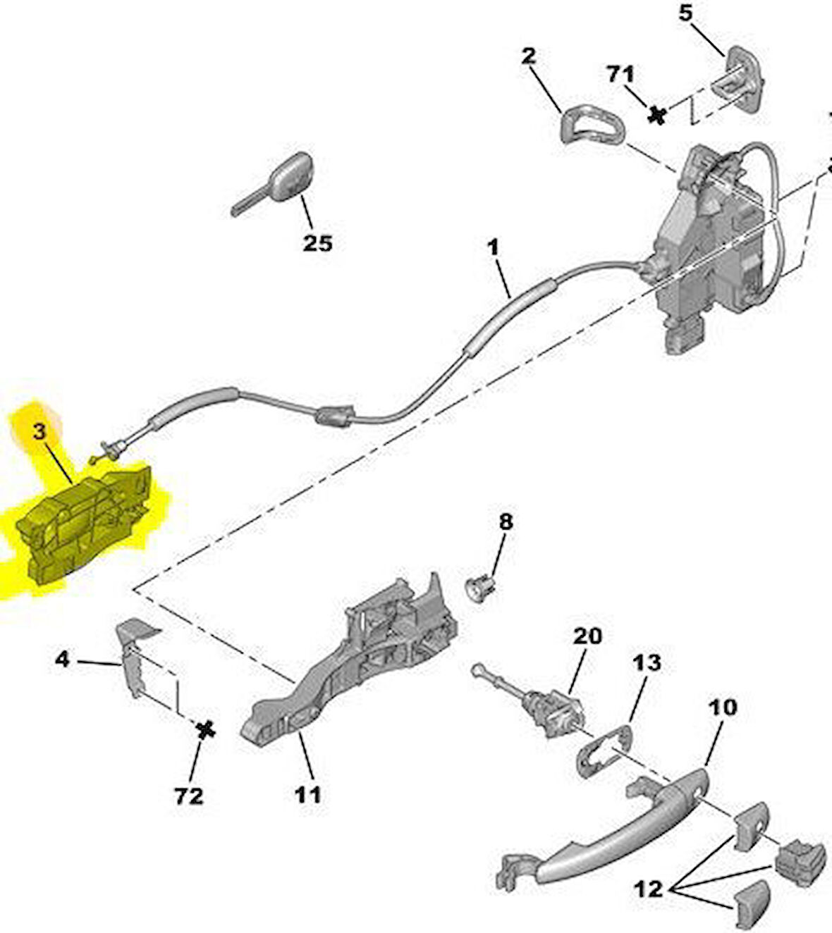Peugeot Rcz Ön Kapi Kolu İç (2010-2016) 1.6 L THP 9144C8