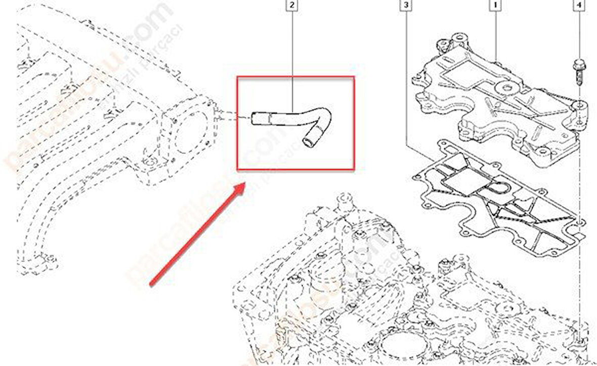 Renault Laguna Yağ Buhar Boru/Hortum (2001-2008) 1.6 8200193033