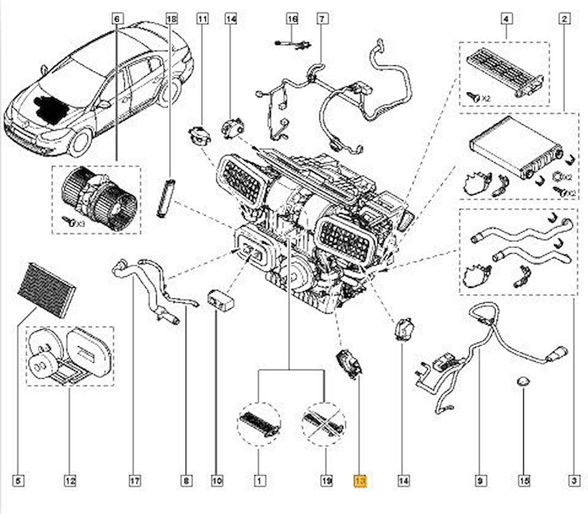 Renault Megane Sport Tourer Kalorifer Rezistansi (2012-2014) 1.5 DCI 271502874R