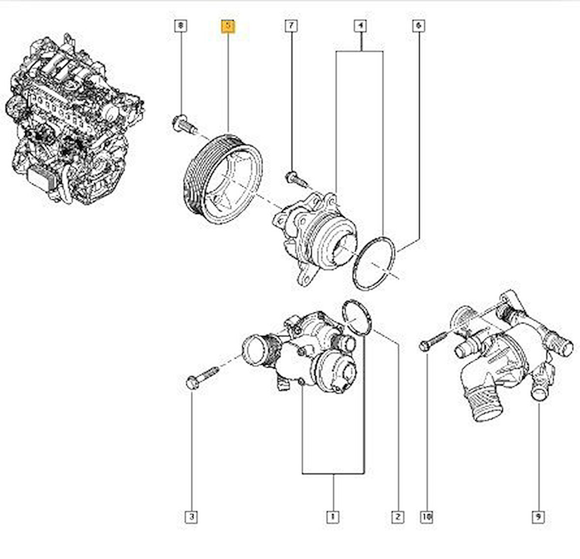 Renault Kadjar Devirdaim Kasnaği (2015-2018) 1.6 DCI 210511238R
