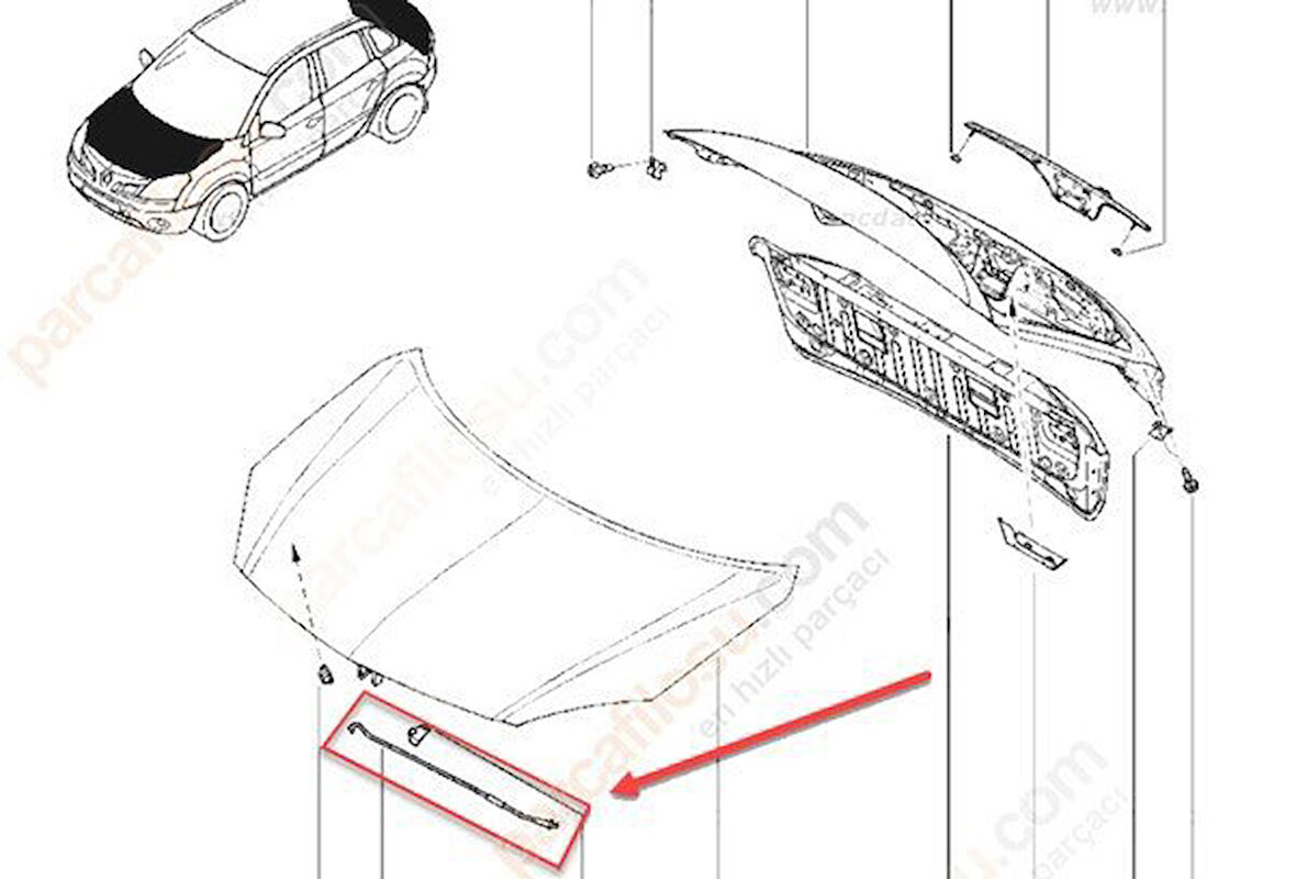 Renault Koleos Kaput Dayama Çubuğu (2009-2012) 2.0 65771JY00A