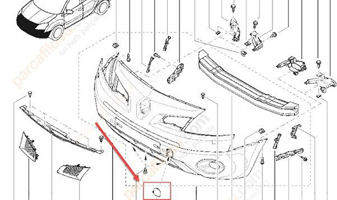 Renault Koleos Ön Tampon Çeki Kapak (2009-2012) 2.0 622A0JY10A