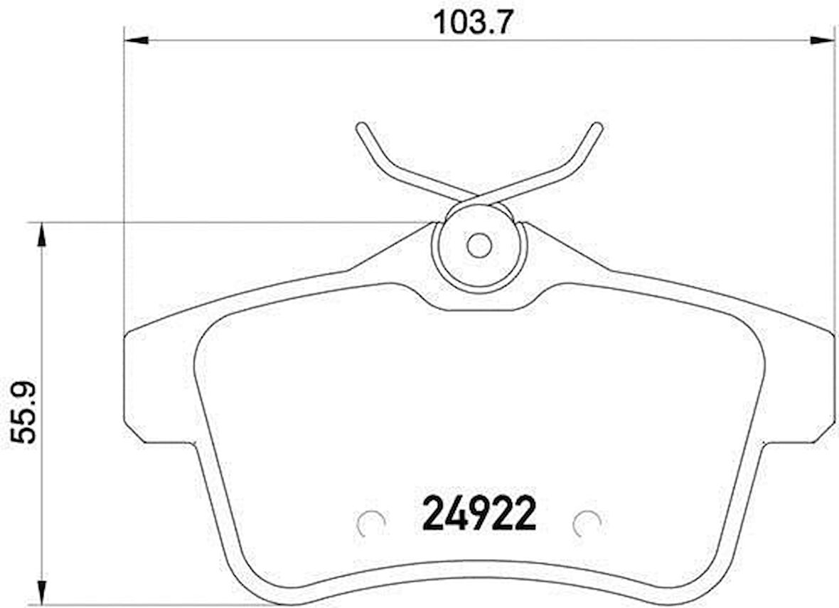 Peugeot 3008 Arka Fren Balatasi (2009-2016) 1.6, 1.6 VTI, 1.6 HDI 1608681680