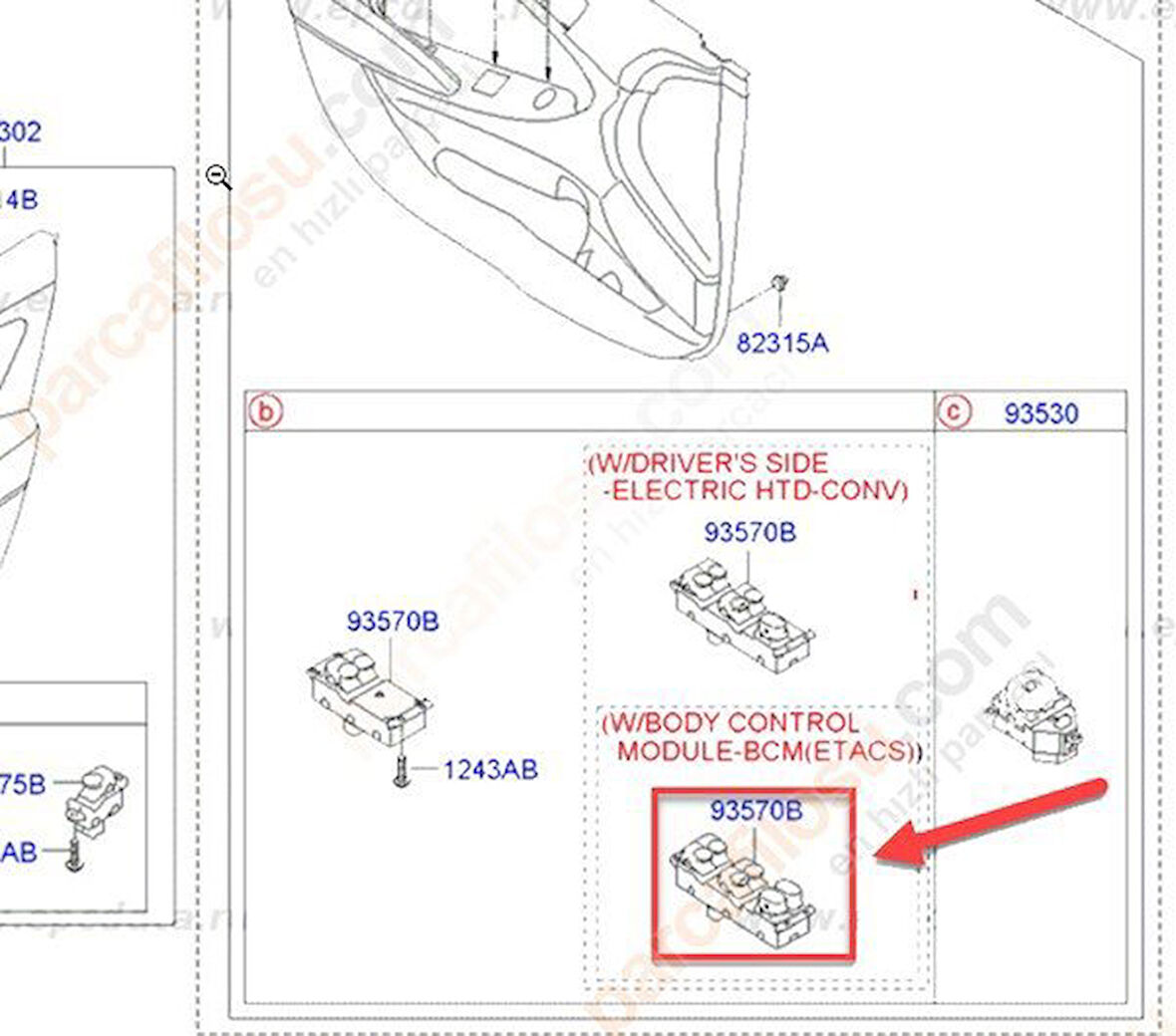 Hyundai Accent Düğme Kapi Ön Cam (2011-2017) 1.4, 1.6 CRDI 935701R410S4