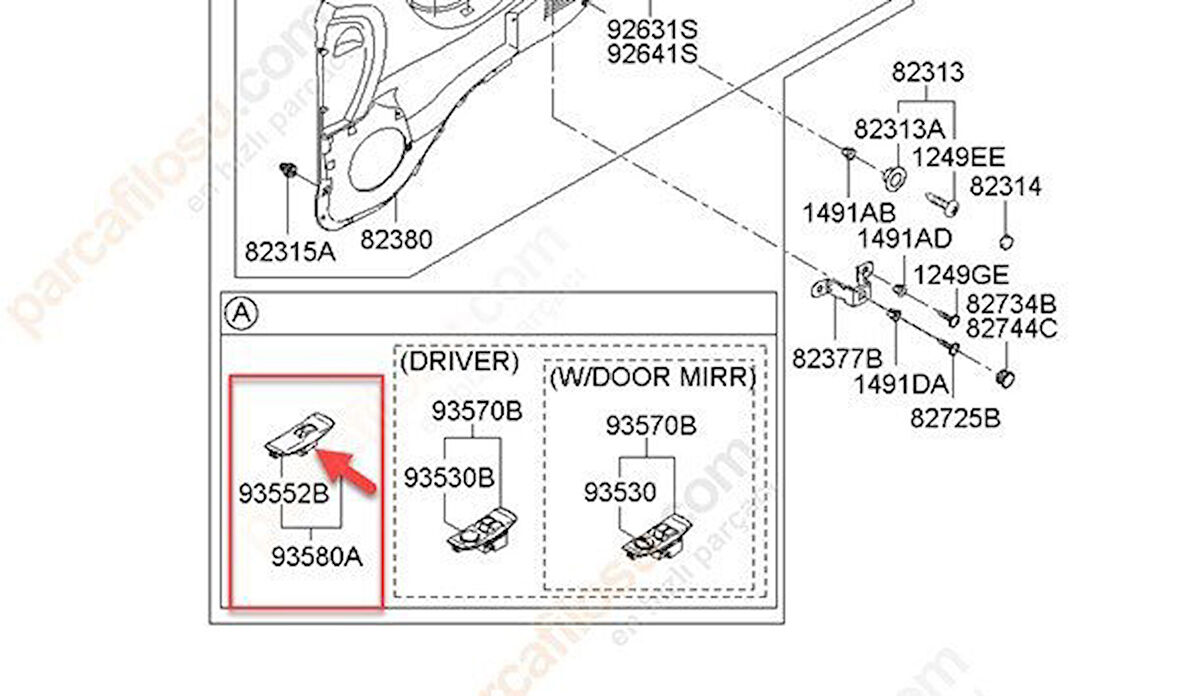 Hyundai H100 Düğme Kapi Ön Cam (2012-2019) 2.5 CRDI 935804F001MP