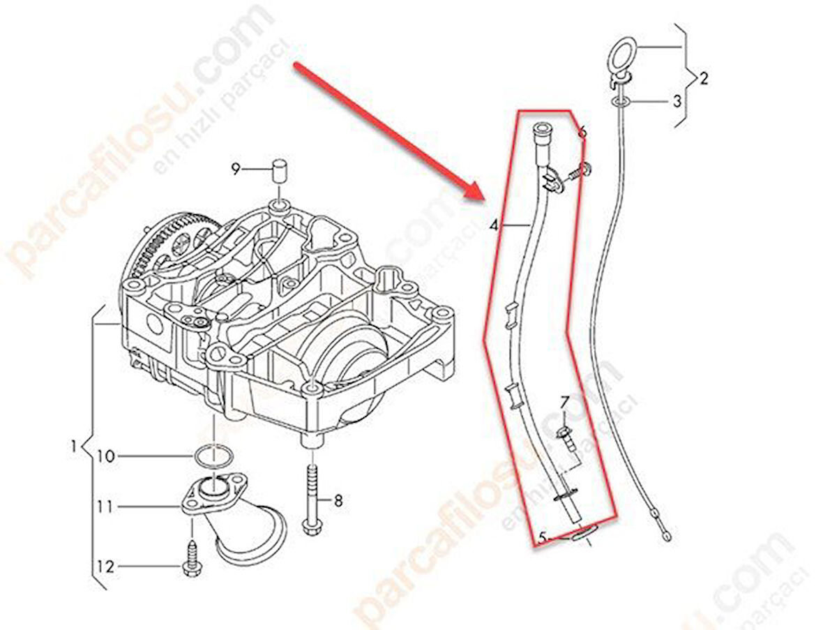 Seat İbiza Yağ Çubuğu (2016-2017) 1.4 TDI 04B115601C