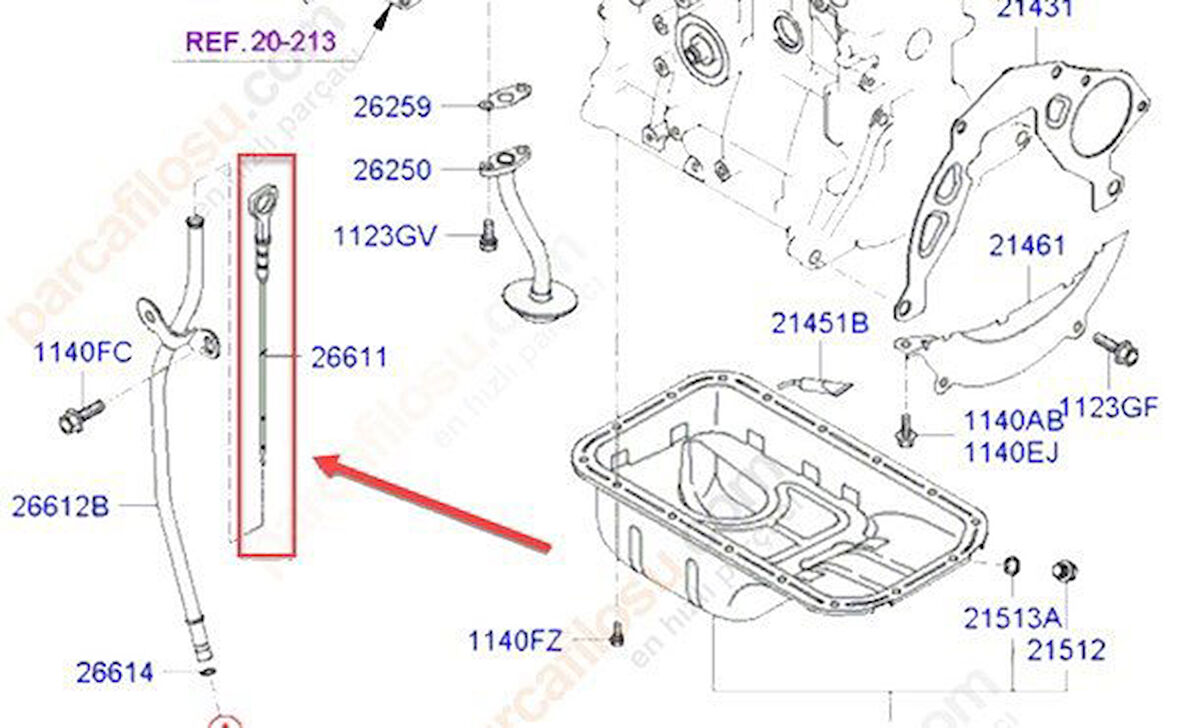 Hyundai Atos Yağ Çubuğu (2004-2009) 1.1 2661102760