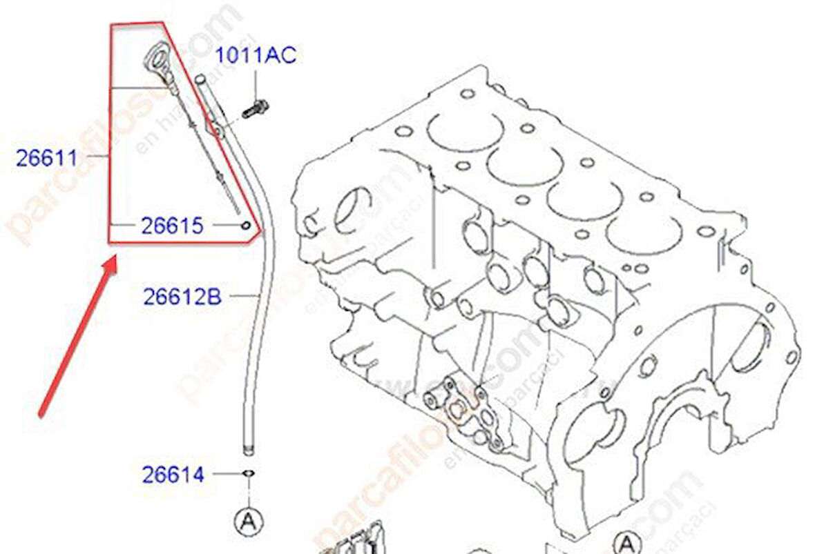 Hyundai Santa Fe Yağ Çubuğu (2006-2015) 2.0 CRDI, 2.2 CRDI 266112F000