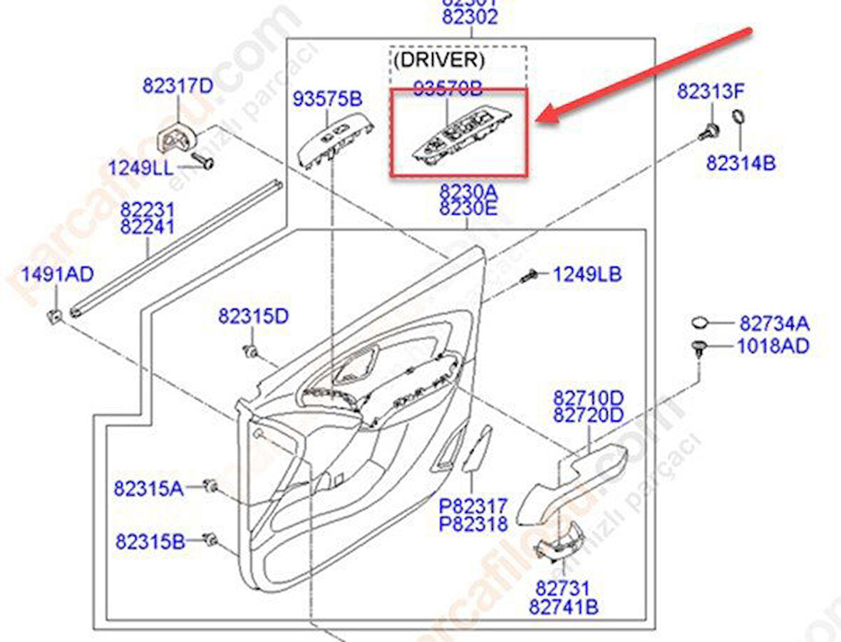 Hyundai İx35 Düğme Kapi Ön Cam (2010-2015) 1.6 GDI, 2.0 CRDI 935702Y010MBS