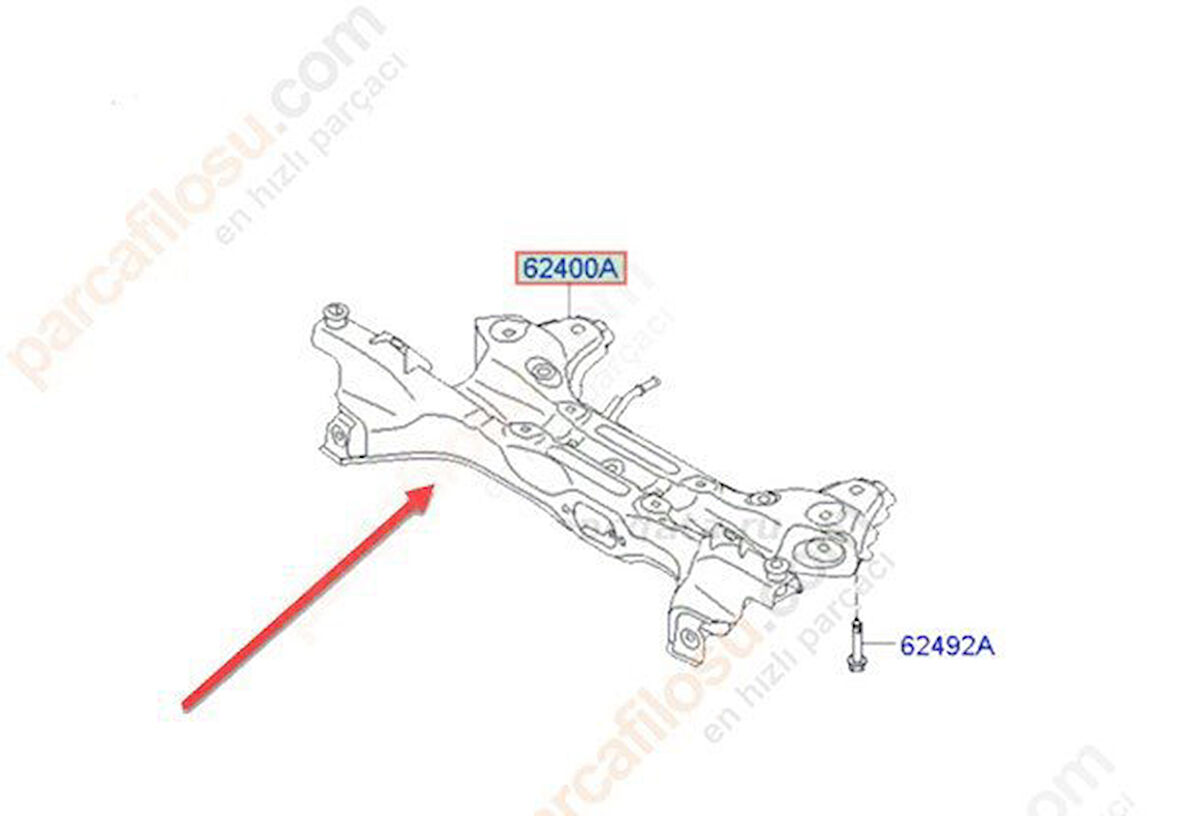 Hyundai İx20 Motor Travers | Ön Beşik (2009-2013) 1.4, 1.4 CRDI 624001P000