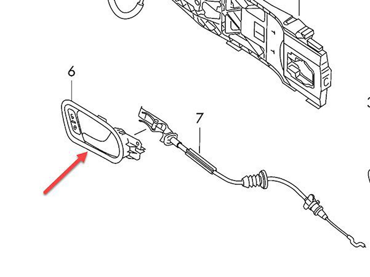 Skoda Fabia Ön Kapi Kolu İç (2001-2021) 1.0, 1.2, 1.2 TSI, 1.4 TDI 6V0837222A2ZZ