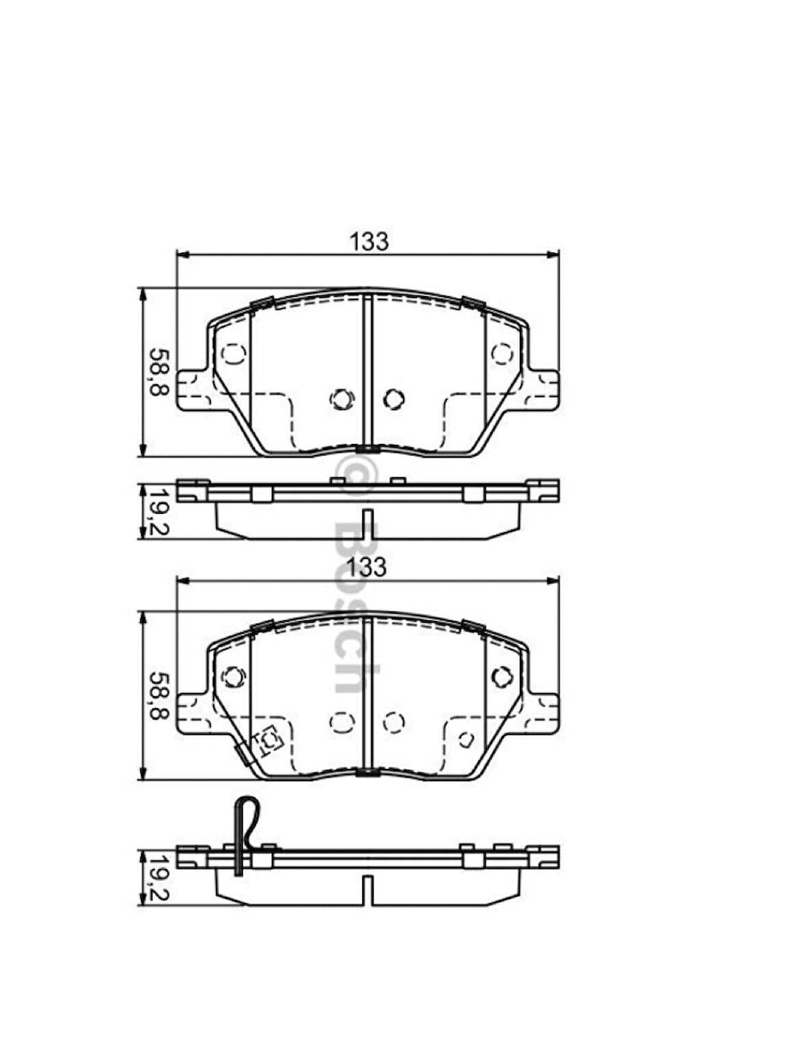 Fiat Egea Ön Fren Balata (2015-2023) 1.6, 1.3 JTD, 1.6 JTD, 1.4 T-JET 77367910