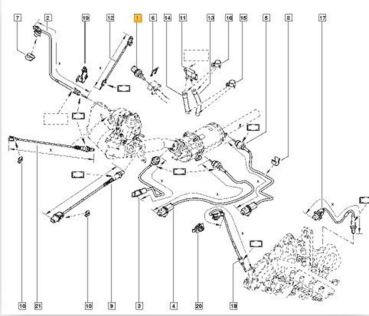 Renault Master Mazot Basinç Sensörü (2008-2019) 2.3 DCI 8201000764