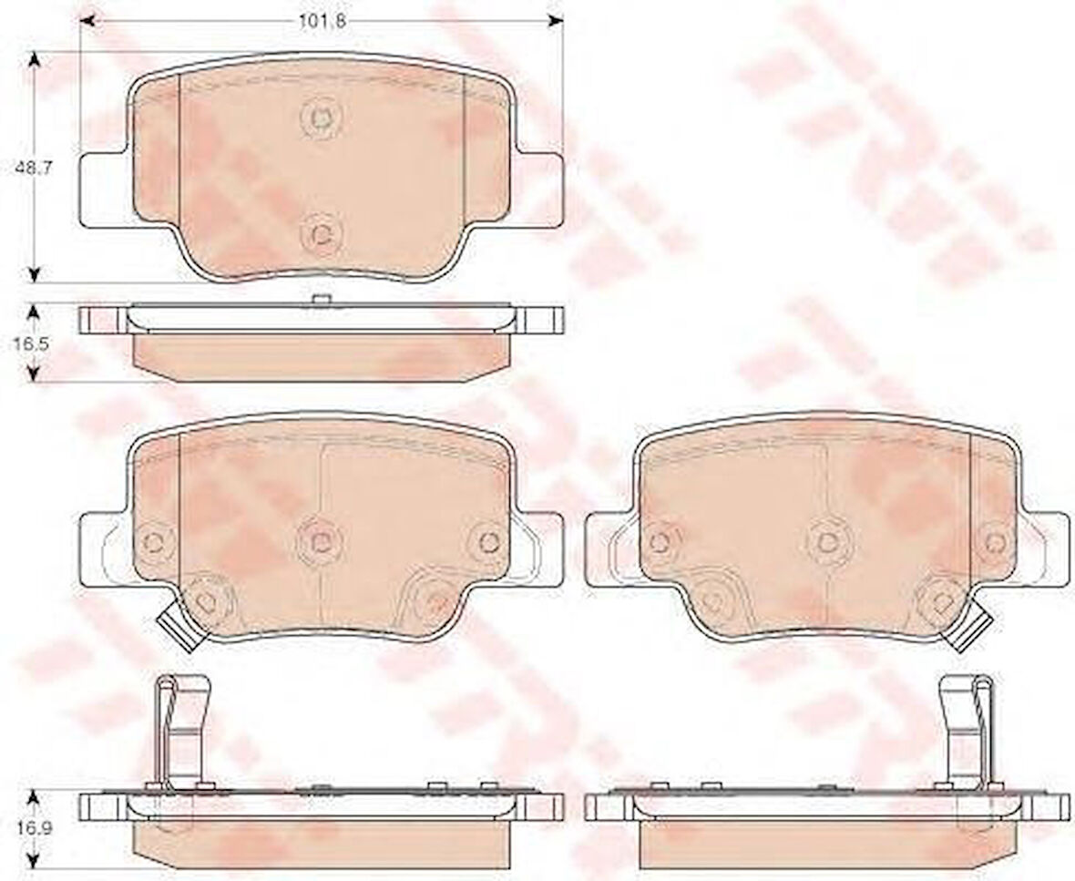 Toyota Verso Arka Fren Balatasi (2009-2017) 2.0, 1.6 044660F010