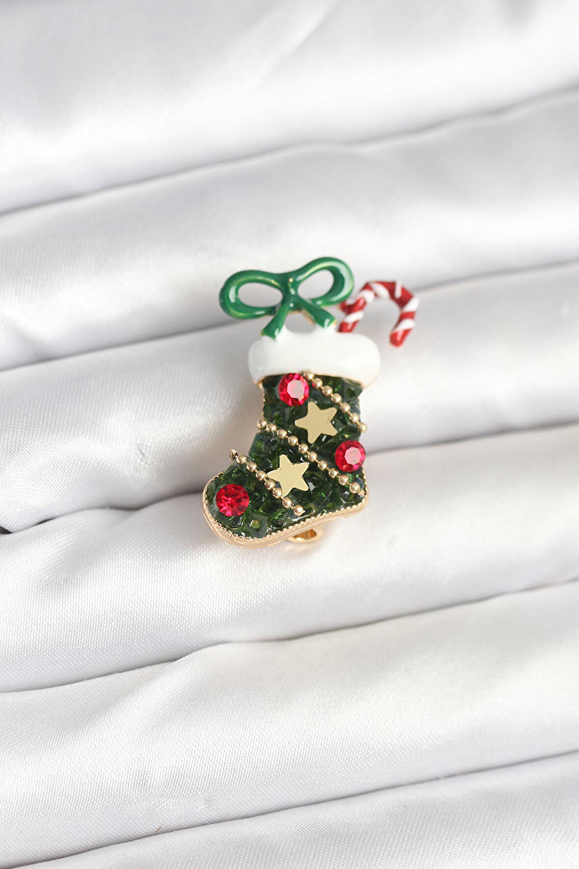 Yılbaşı Çorabı Temalı Broş