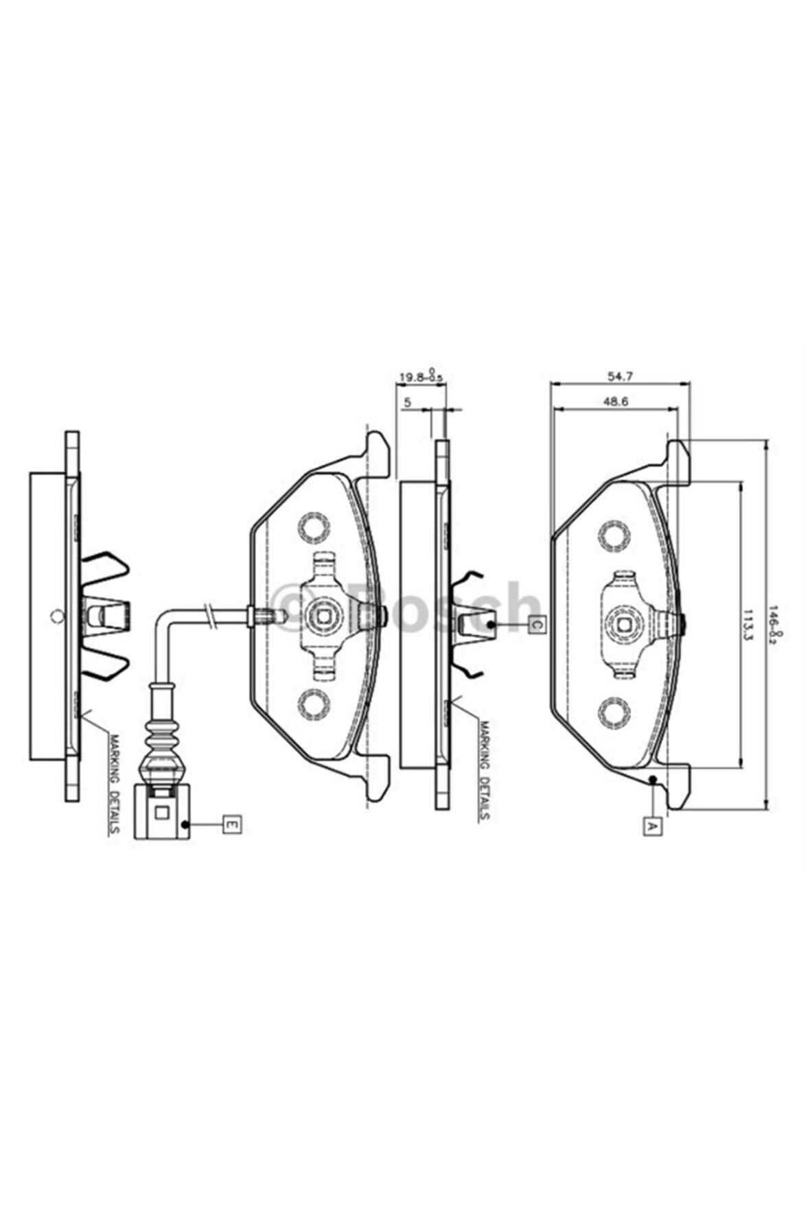 Ön Balata Fişli Küçük Golf4-golf5-jetta-bora-polo-a3-leon 97=> 0986495213