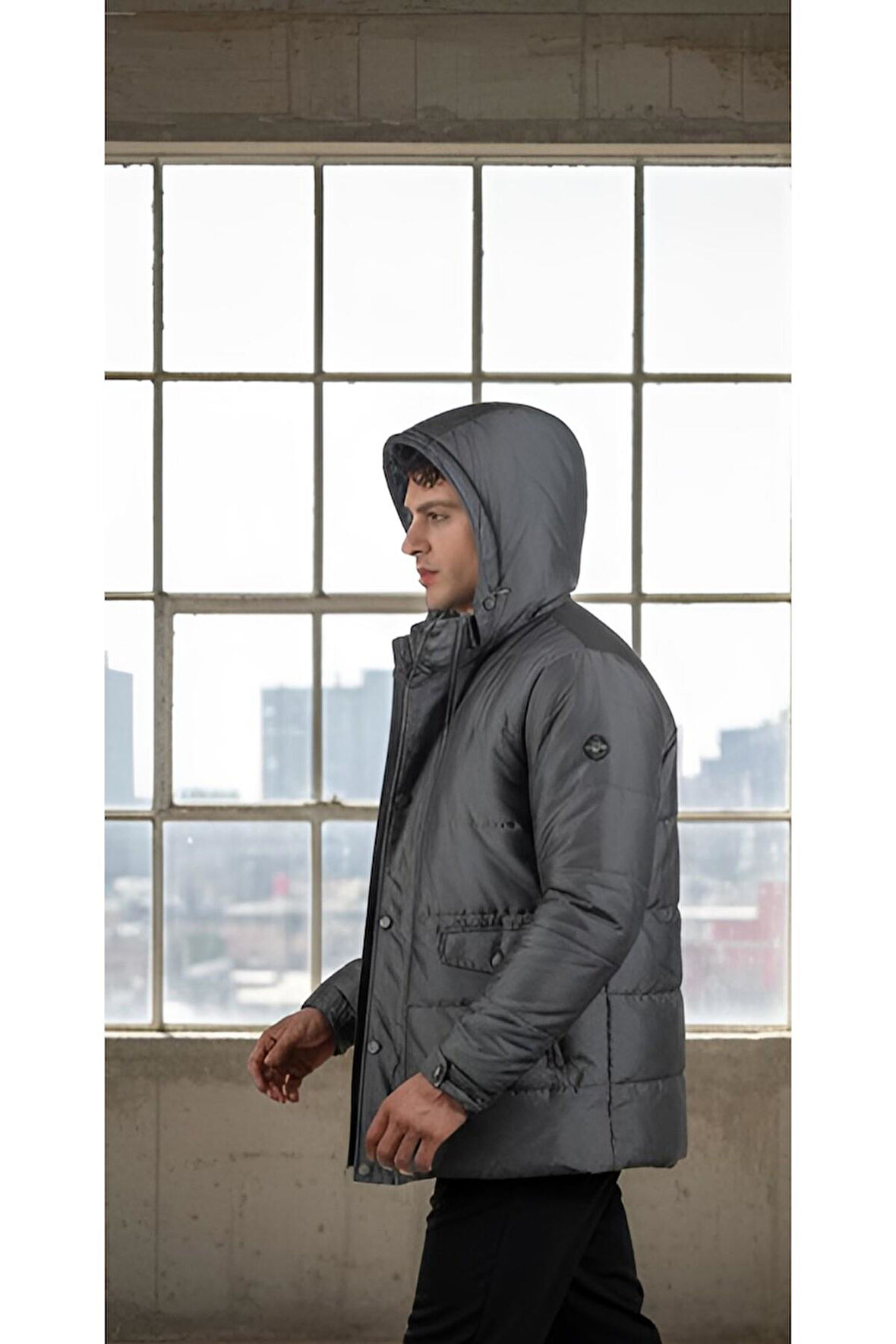ERKEK PREMİUM ÇIKARILABİLİR KAPÜŞONLU UZUN MONT PALTO