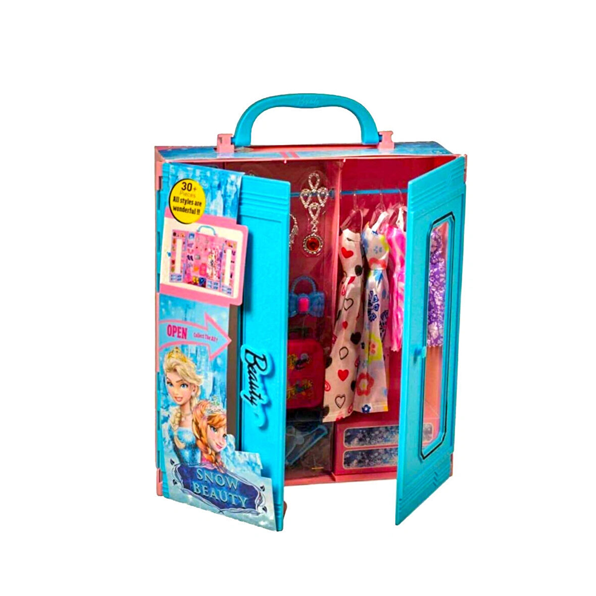 Kar Prensesi Gardolabı Kıyafetleri Aksesuarları 30 Parça