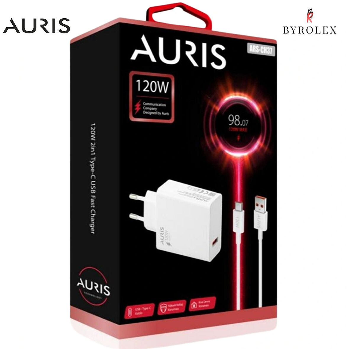 EV TİPİ USB / TYPE-C SALİSE ÖLÇERLİ 120W ŞARJ CİHAZI