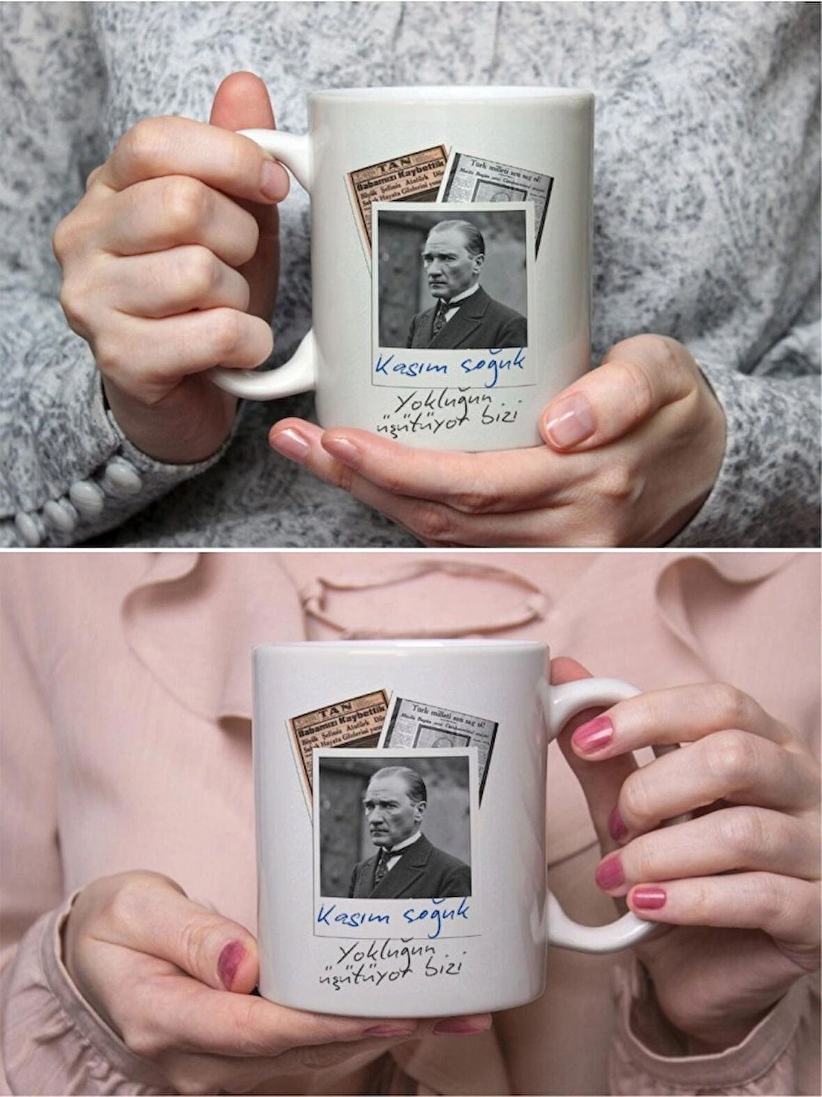 Atatürk Baskılı Kupa Bardak – Mustafa Kemal Atatürk Temalı Seramik Hediyelik