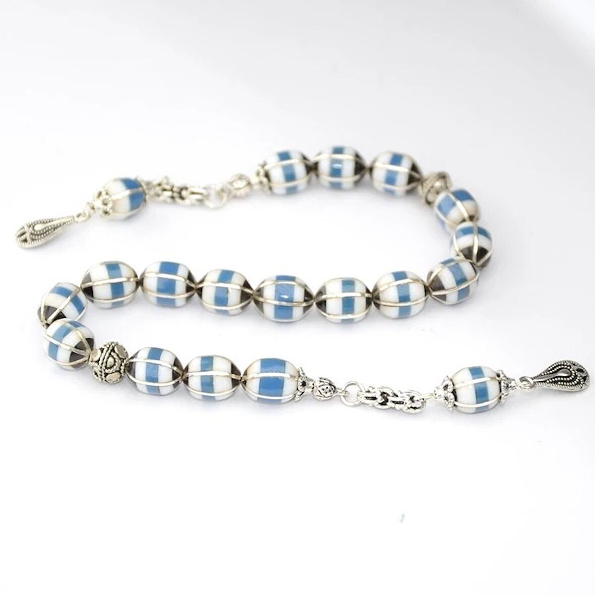 Beyzi Kesim Karpuz İşleme Galalith ve Oltu Taşı Zaza Tespih