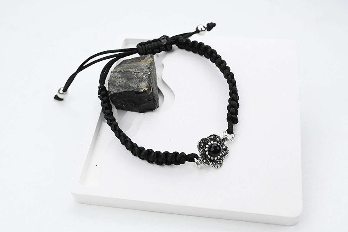 NARİN  OLTU TAŞI GÜMÜŞ ÇERÇEVE  AYARLANABİLİR  BİLEKLİK