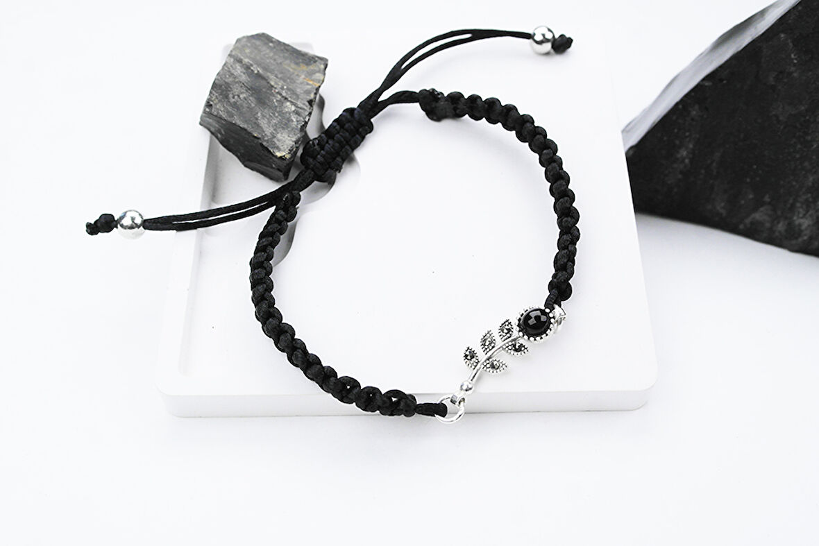 LALEZAR OLTU TAŞI GÜMÜŞ ÇERÇEVE  AYARLANABİLİR  BİLEKLİK