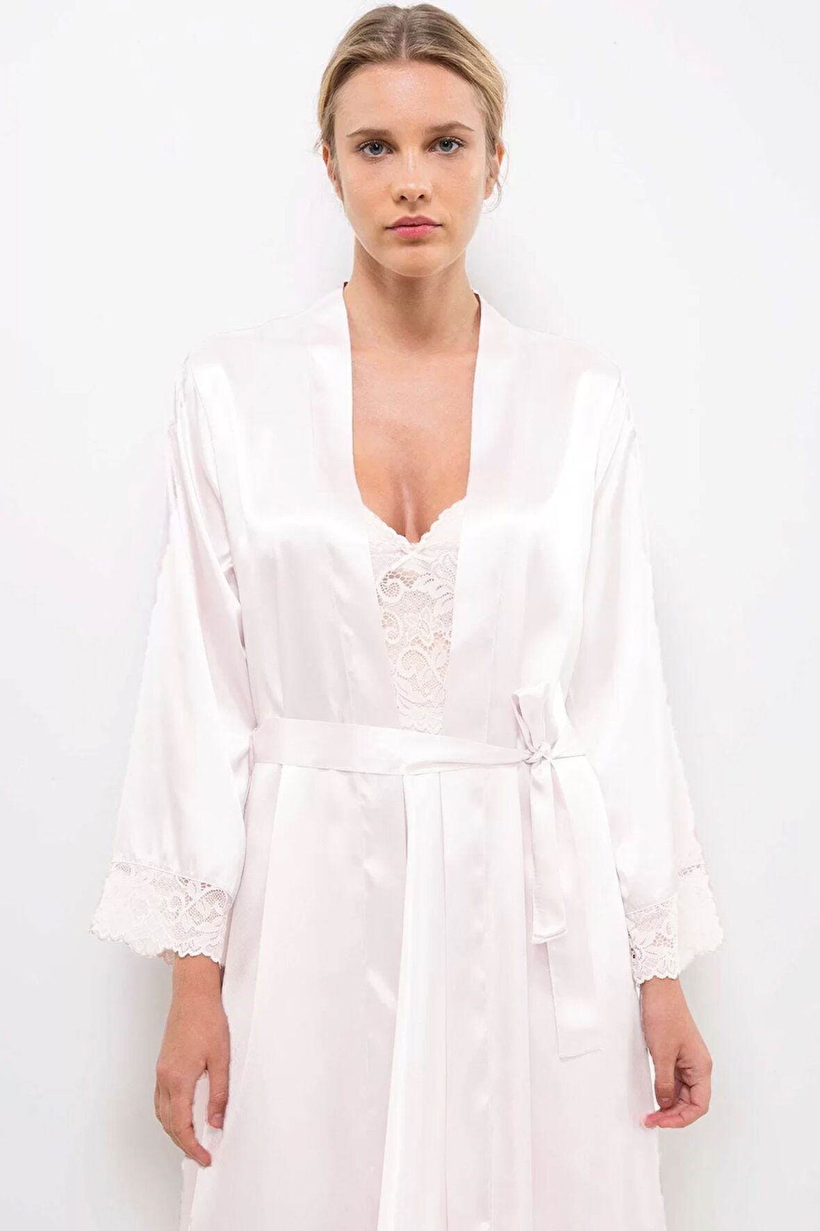 Pierre Cardin 4265 Saten Kısa Sabahlık Gecelik Takım