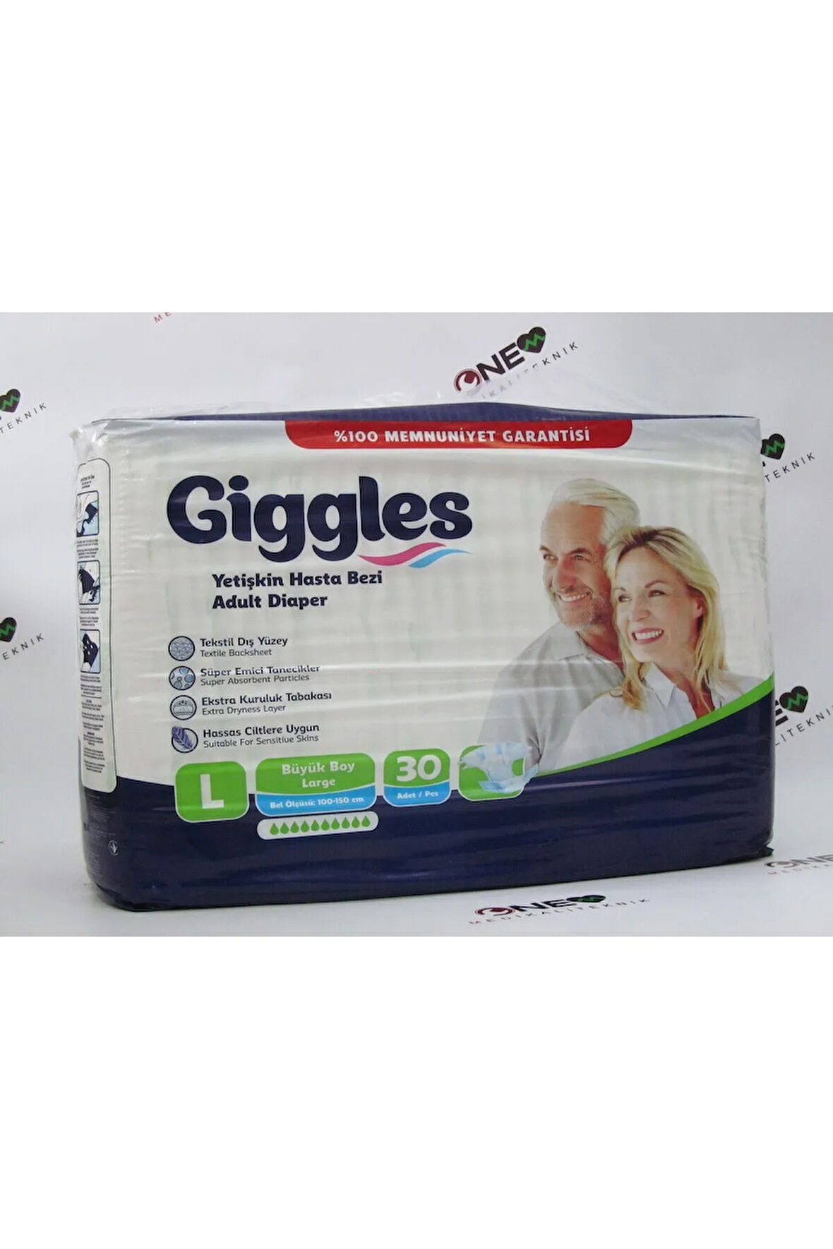 Yetişkin Bağlamalı Hasta Alt , Hasta Altı Bezi L Beden (LARGE) 30 Lu Paket