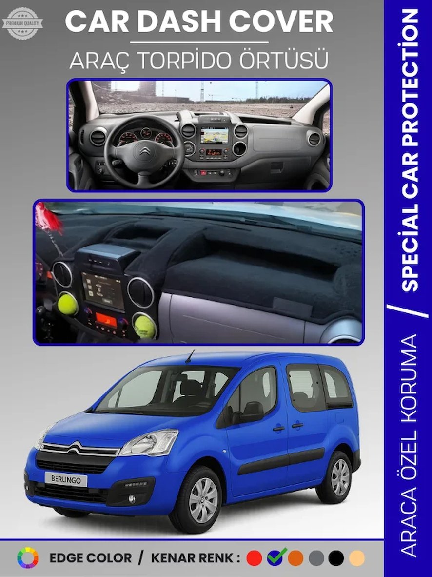 CITROEN BERLİNGO (2015-2020) Torpido Örtüsü Ön Göğüs Torpido Koruma Çatlamayı Engeller Tam Uyum