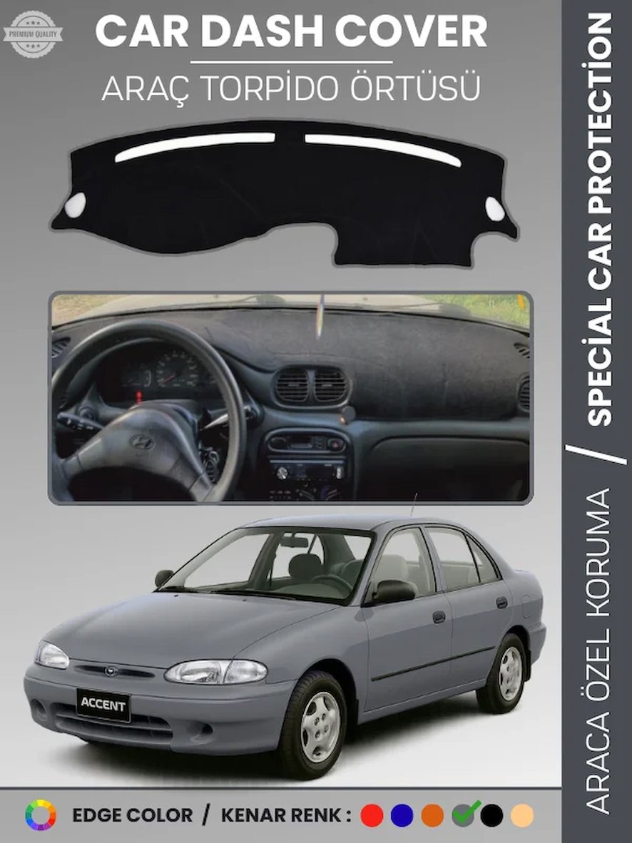 HYUNDAİ ACCENT YUMURTA KASA (1993-1999) Torpido Örtüsü Torpido Koruma Çatlamayı Engeller Tam Uyum 6627