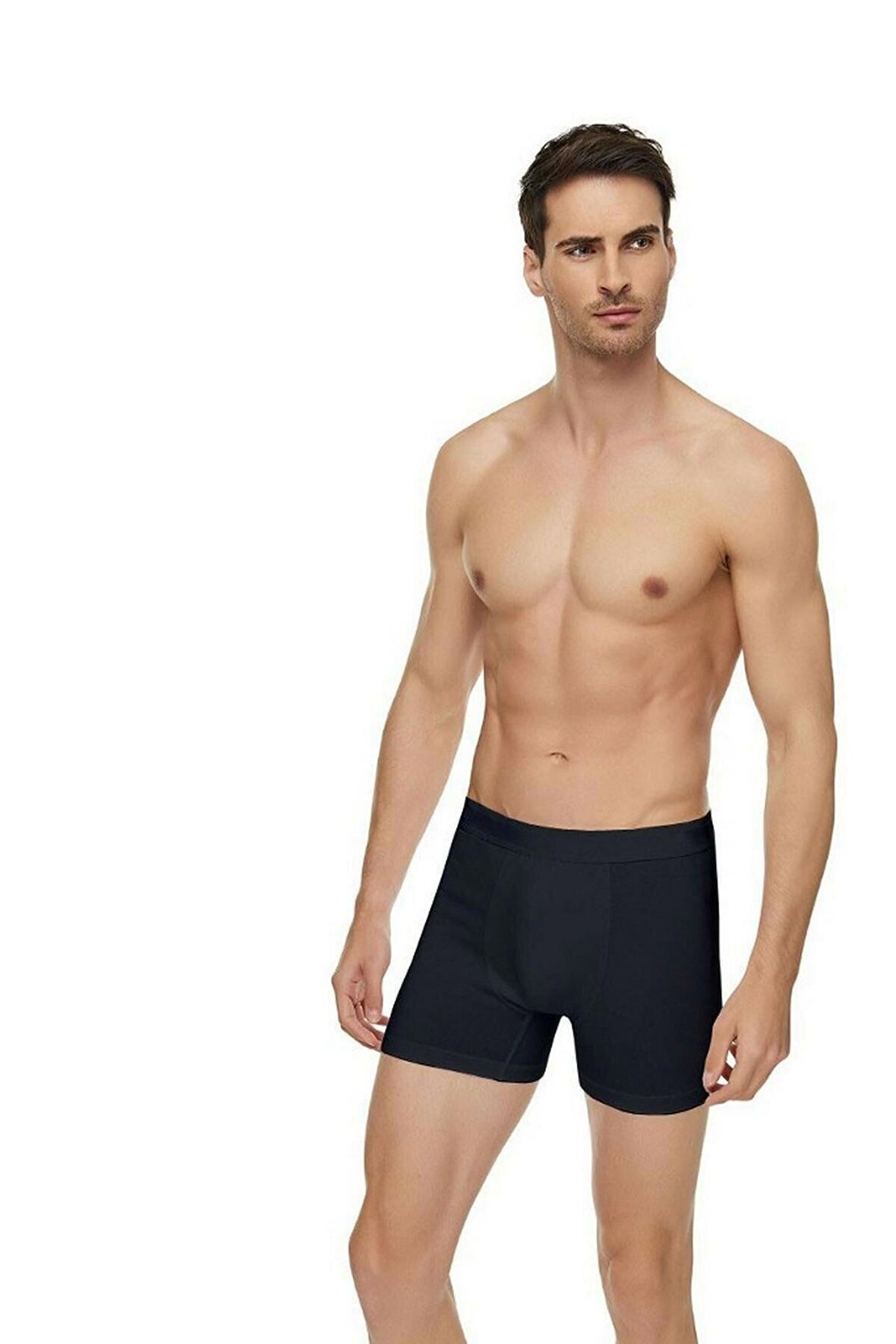 Tutku Elit Siyah Renk Likralı Modal Boxer
