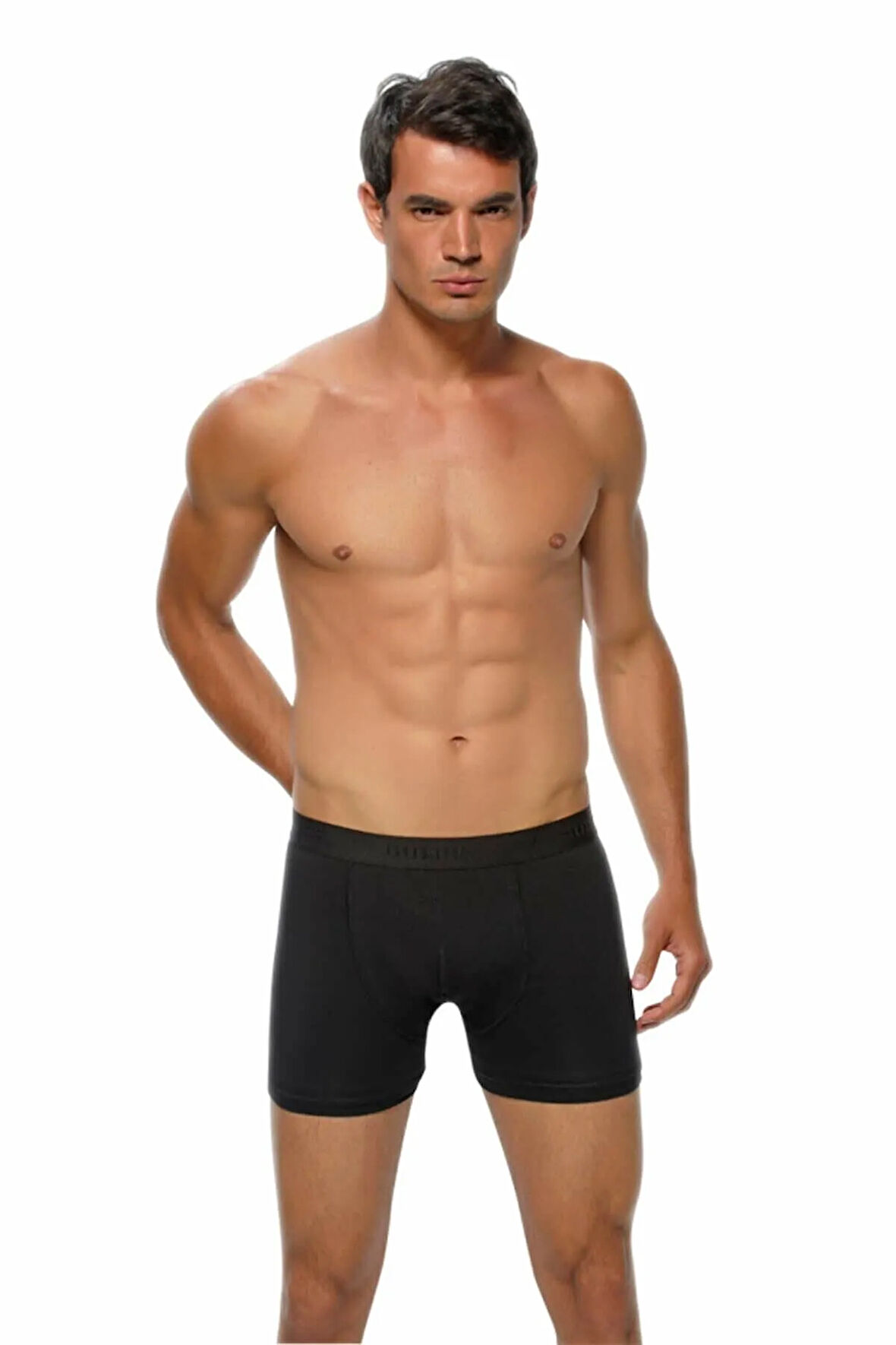 2 Adet Siyah Renk Likralı Boxer