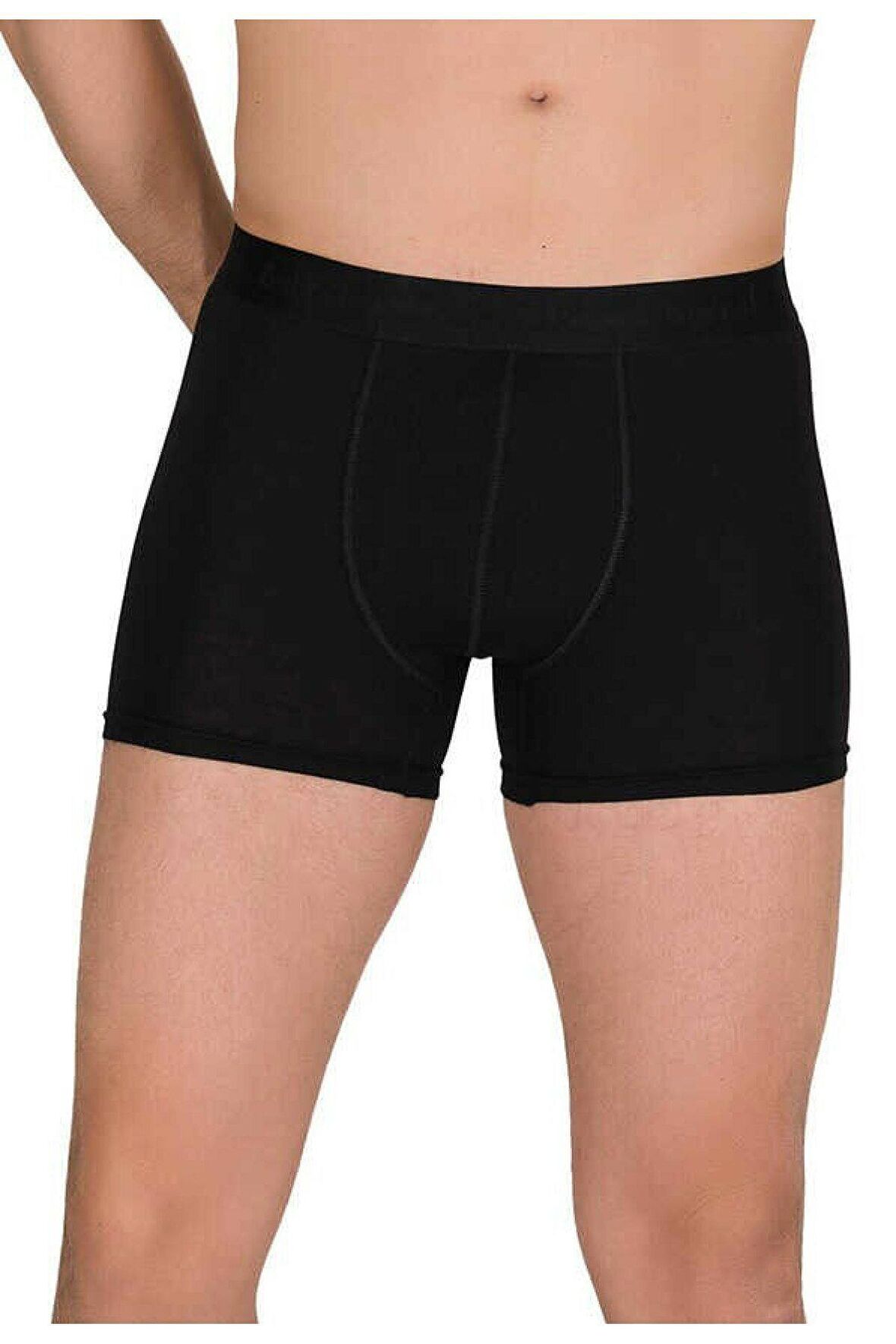 Berrak 3 Adet Siyah Renk Modal Boxer