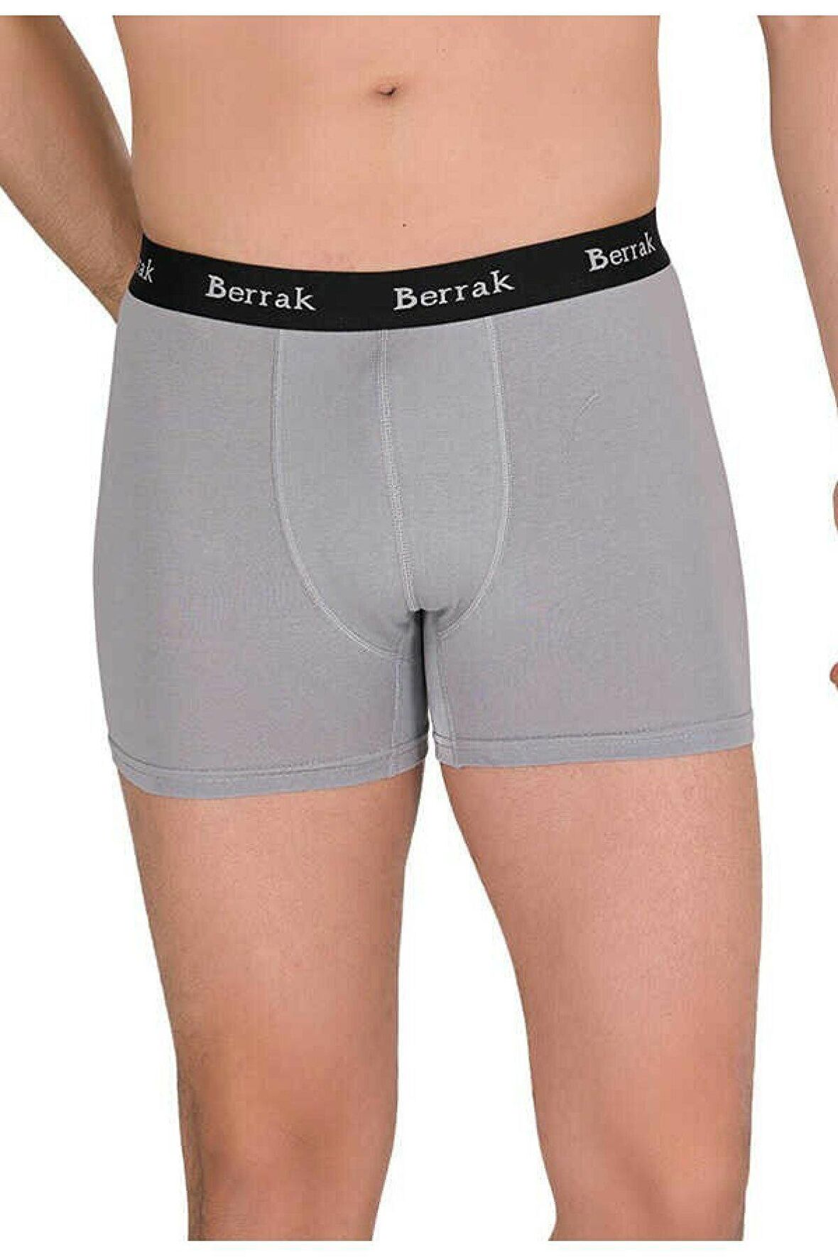 Berrak 3 Adet Gri Renk Modal Boxer