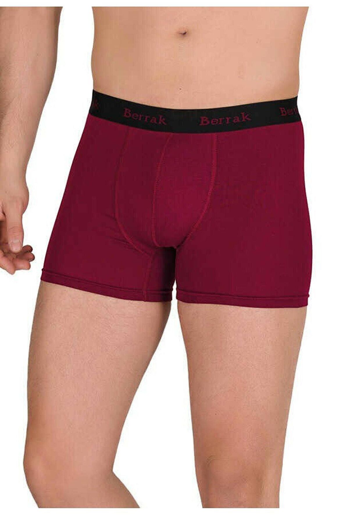 Berrak 3 Adet Bordo Renk Modal Boxer