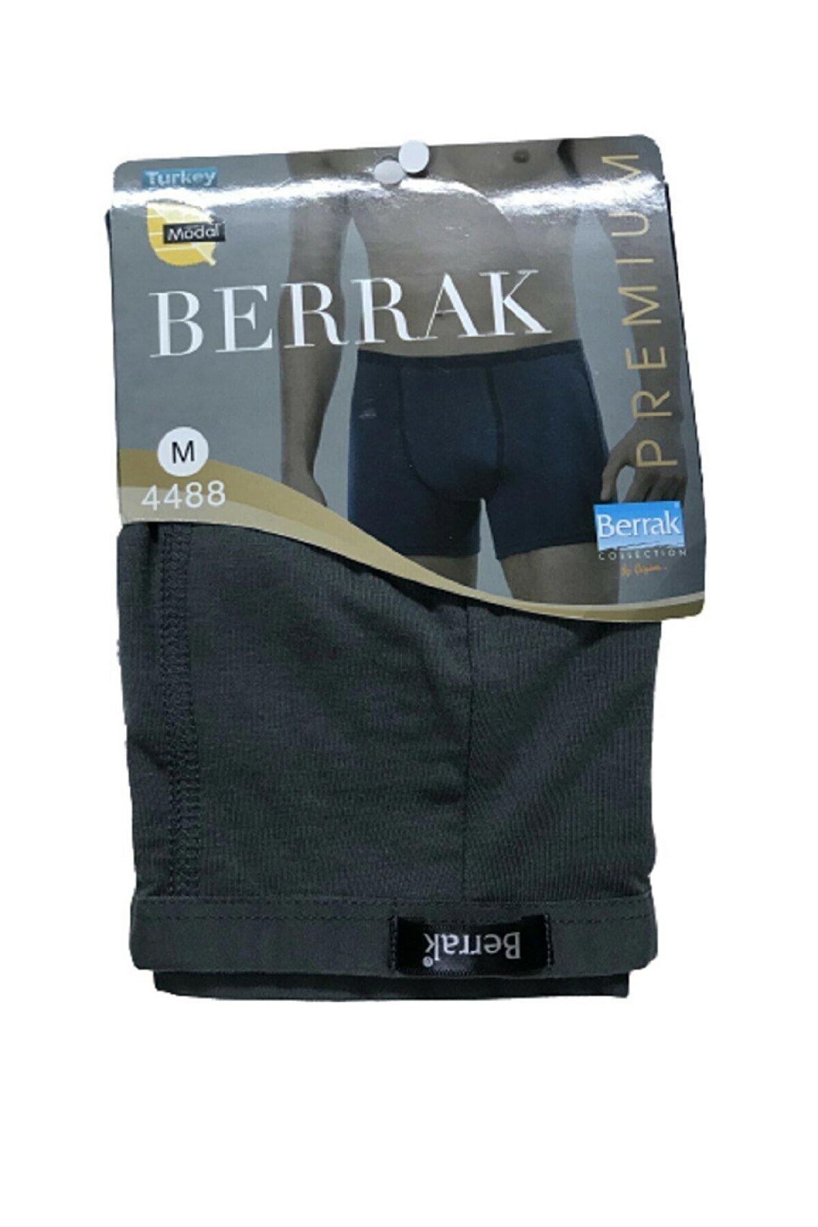 Berrak 6 Adet Füme Renk İnce Kemerli Modal Boxer