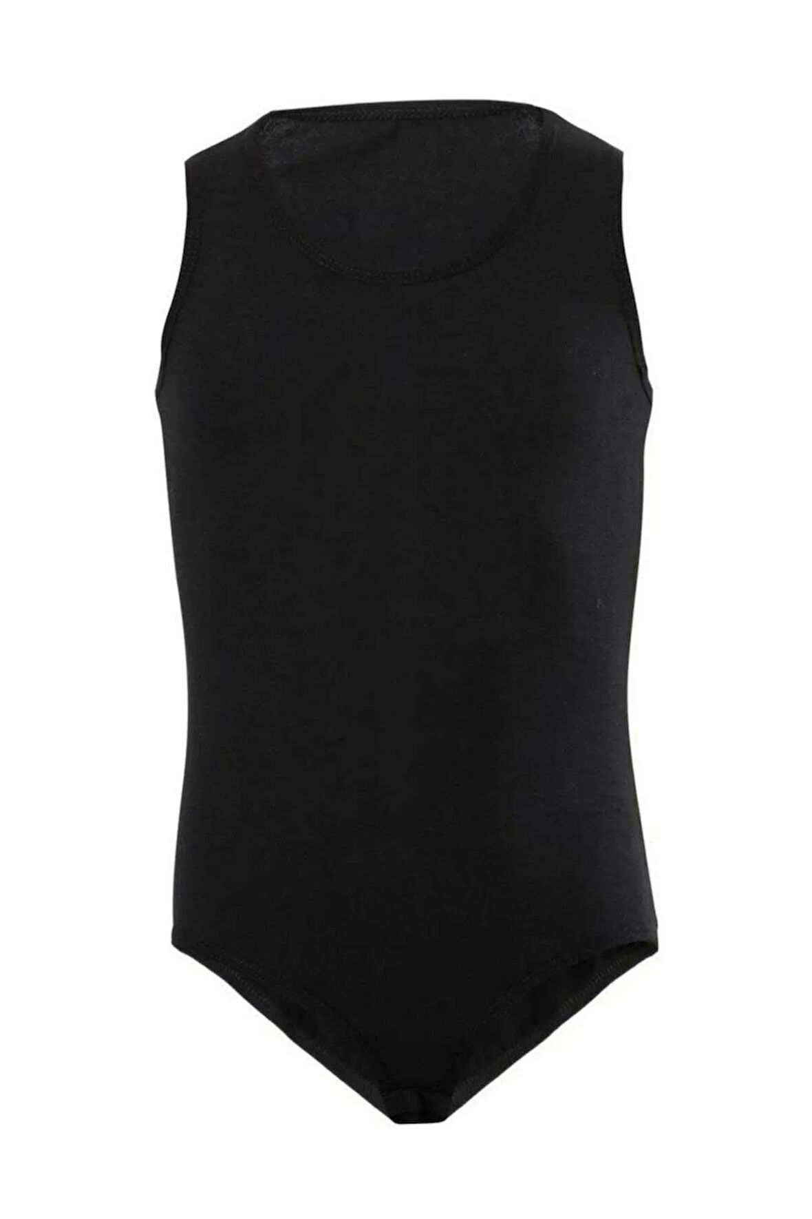 2 Adet Siyah Renk Geniş Askılı Çocuk Çıtçıtlı Badi