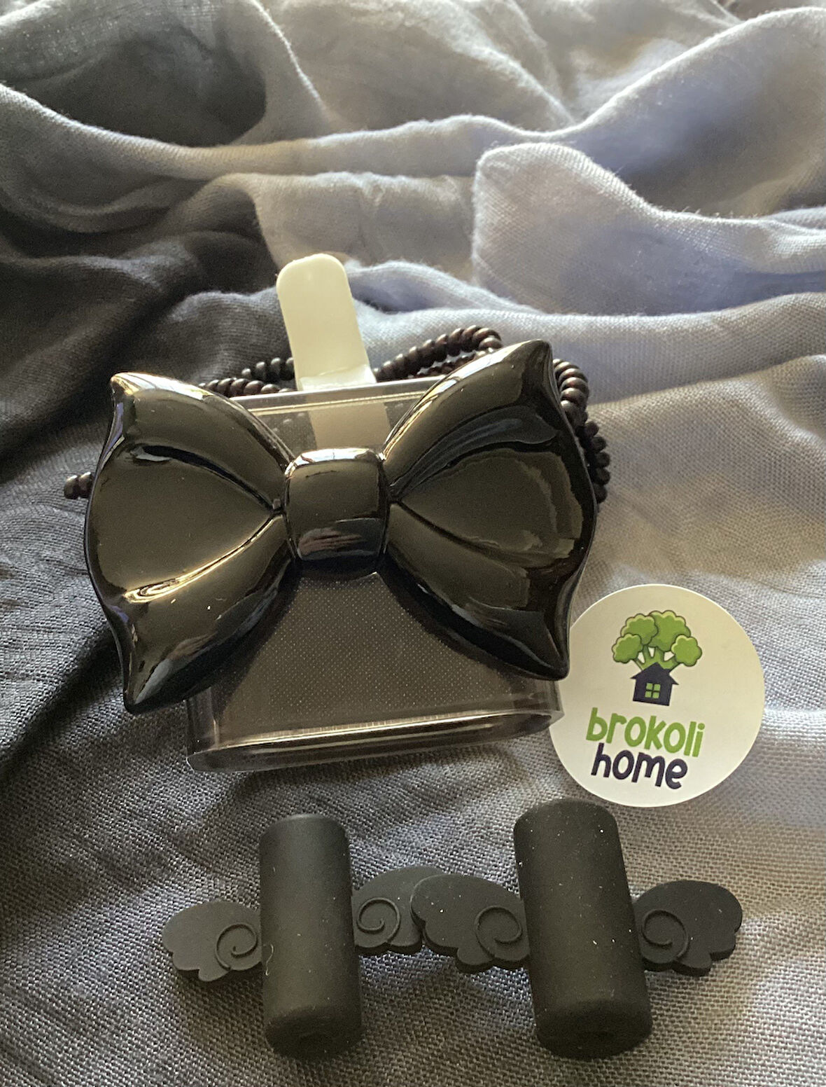 Brokoli Home iPhone 18W/20W Uyumlu Şarj Kılıfı, Şarj Kablosu Örme Aparatı, Kablo Koruyucu Aparatı,Siyah