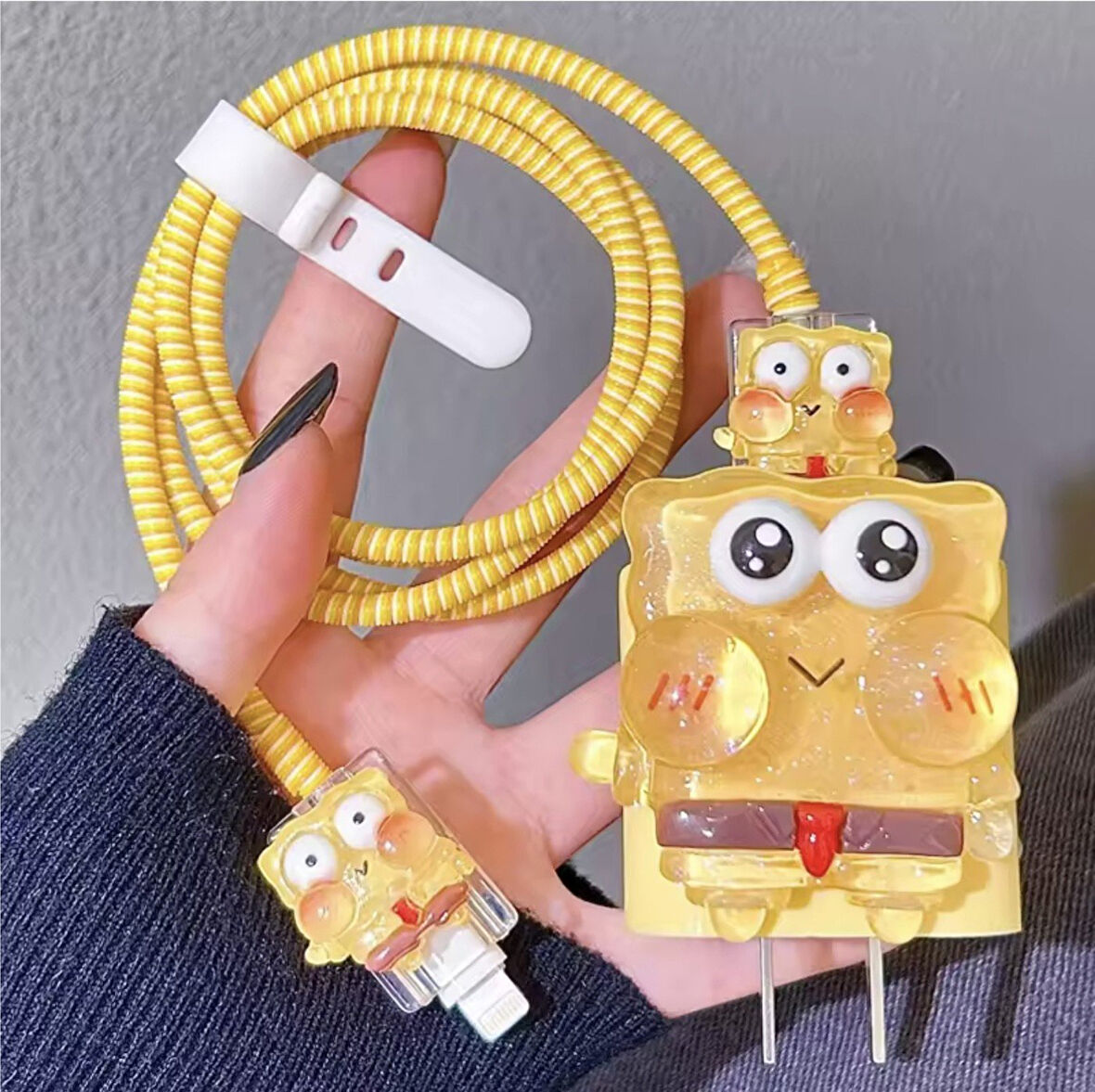 Brokoli Home iPhone 18W/20W Uyumlu Şarj Kılıfı, Şarj Kablosu Örme Aparatı, Kablo Koruyucu Aparatı,S