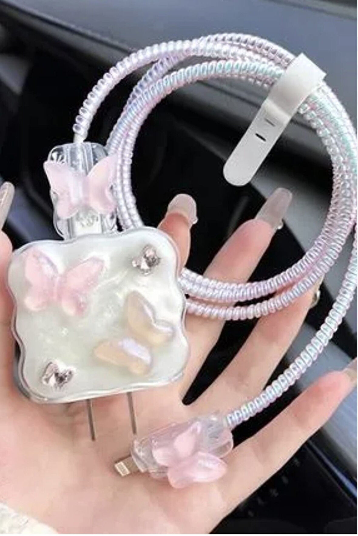 Brokoli Home iPhone 18W/20W Uyumlu Şarj Kılıfı, Şarj Kablosu Örme Aparatı, Kablo Koruyucu Aparatı,Sk