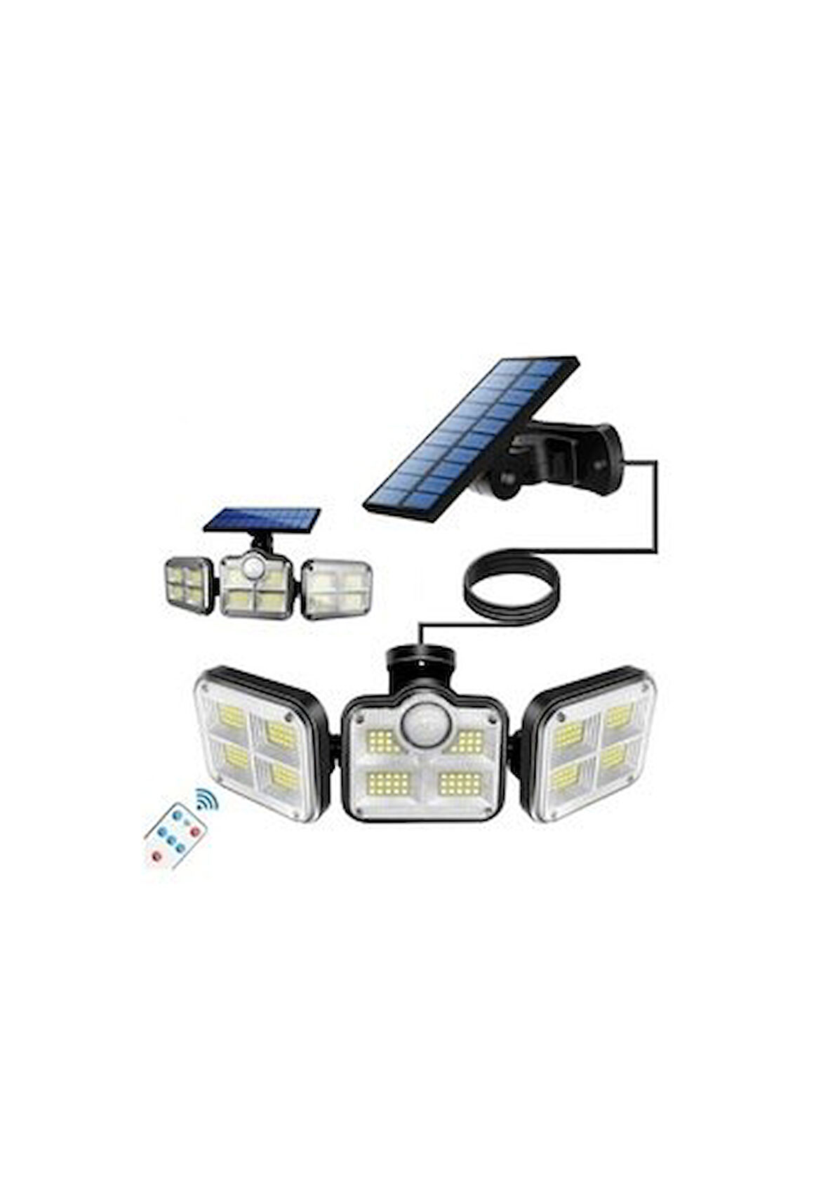 Brokoli Home Led Solar Uzaktan Kumandalı 3 Modlu Bahçe Garaj Lambası,Bahçe Lambası