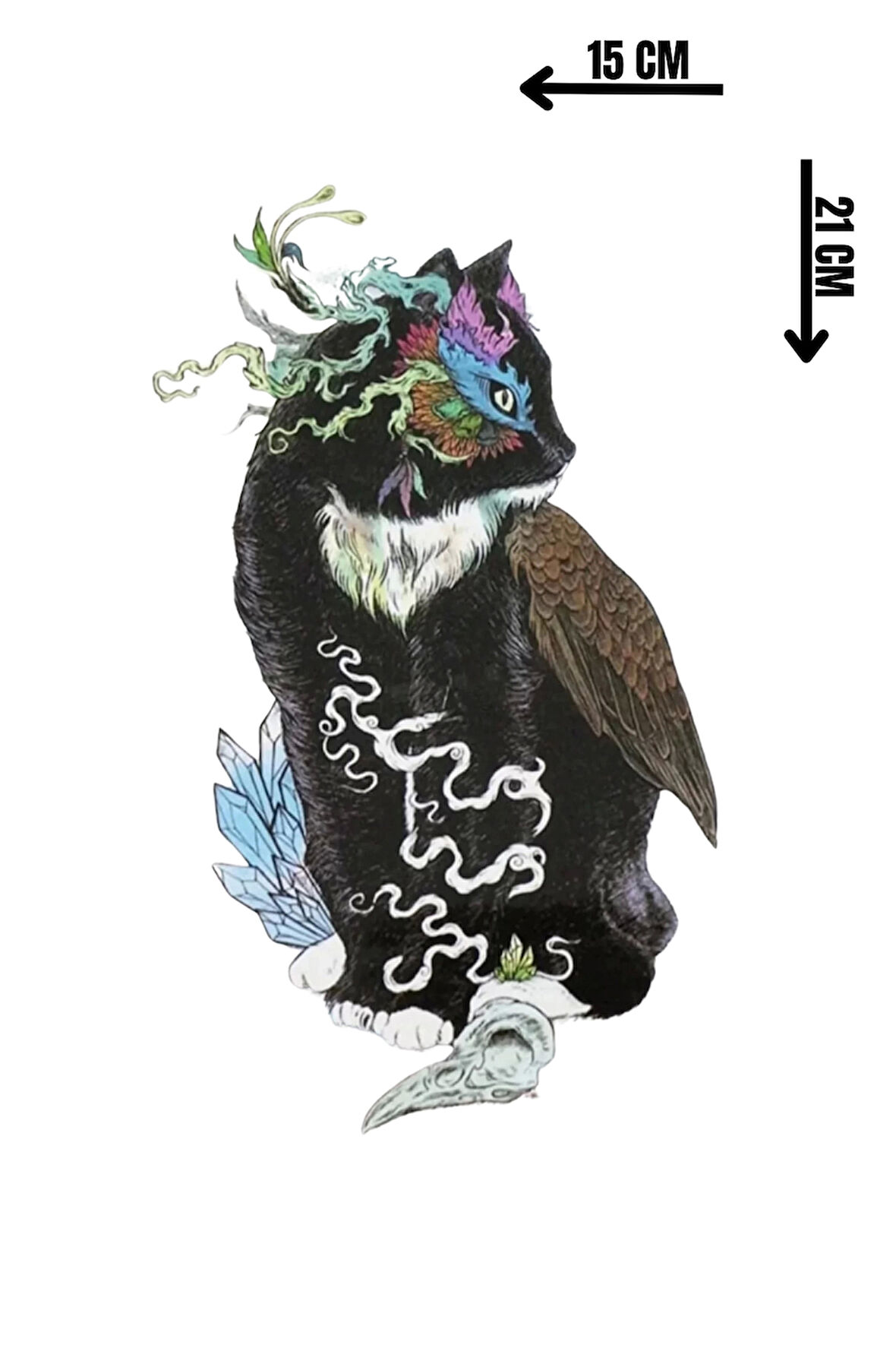 Geçici Kedi Figürlü Dövme Tattoo