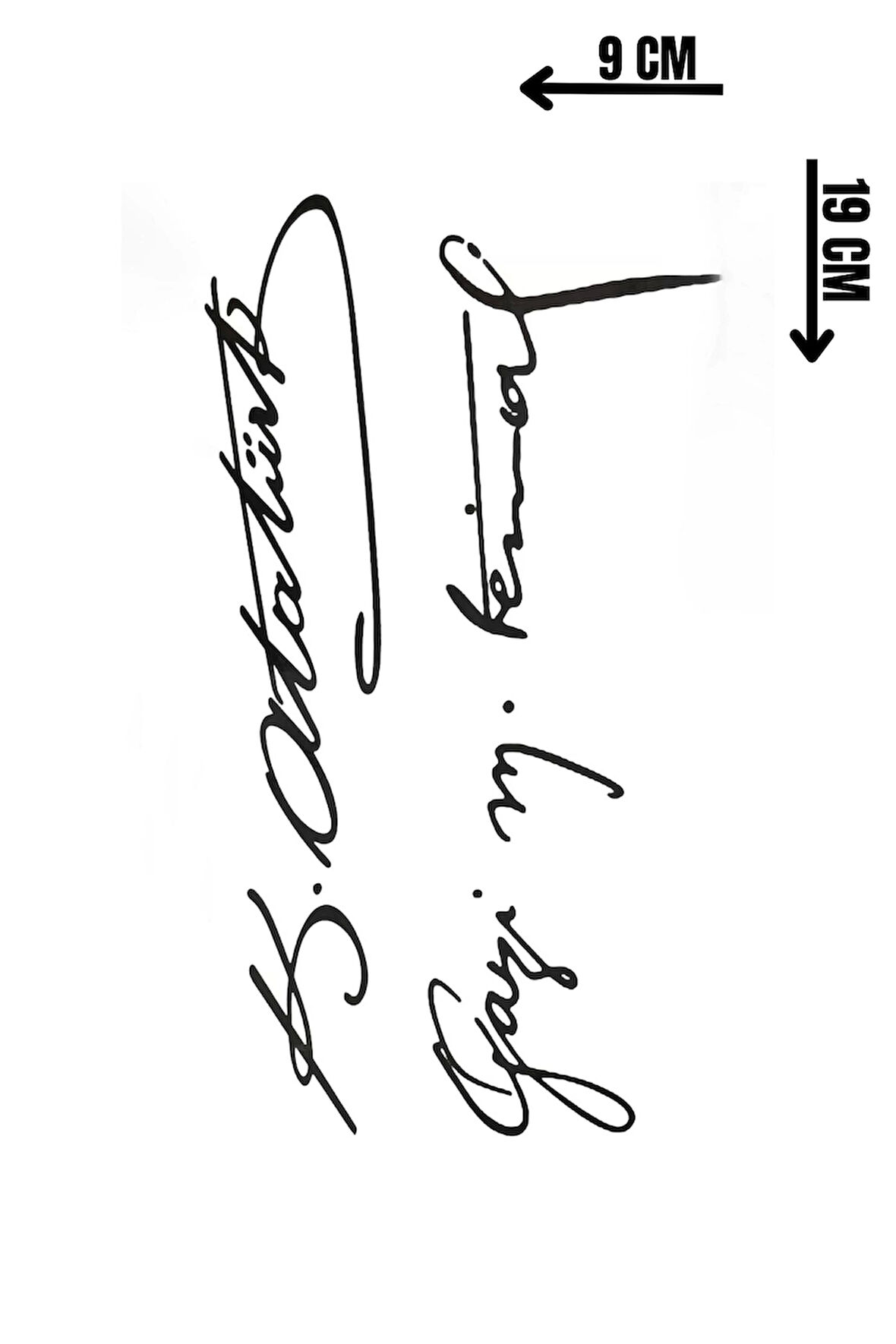 Geçici Atatürk İmza Dövme Tattoo