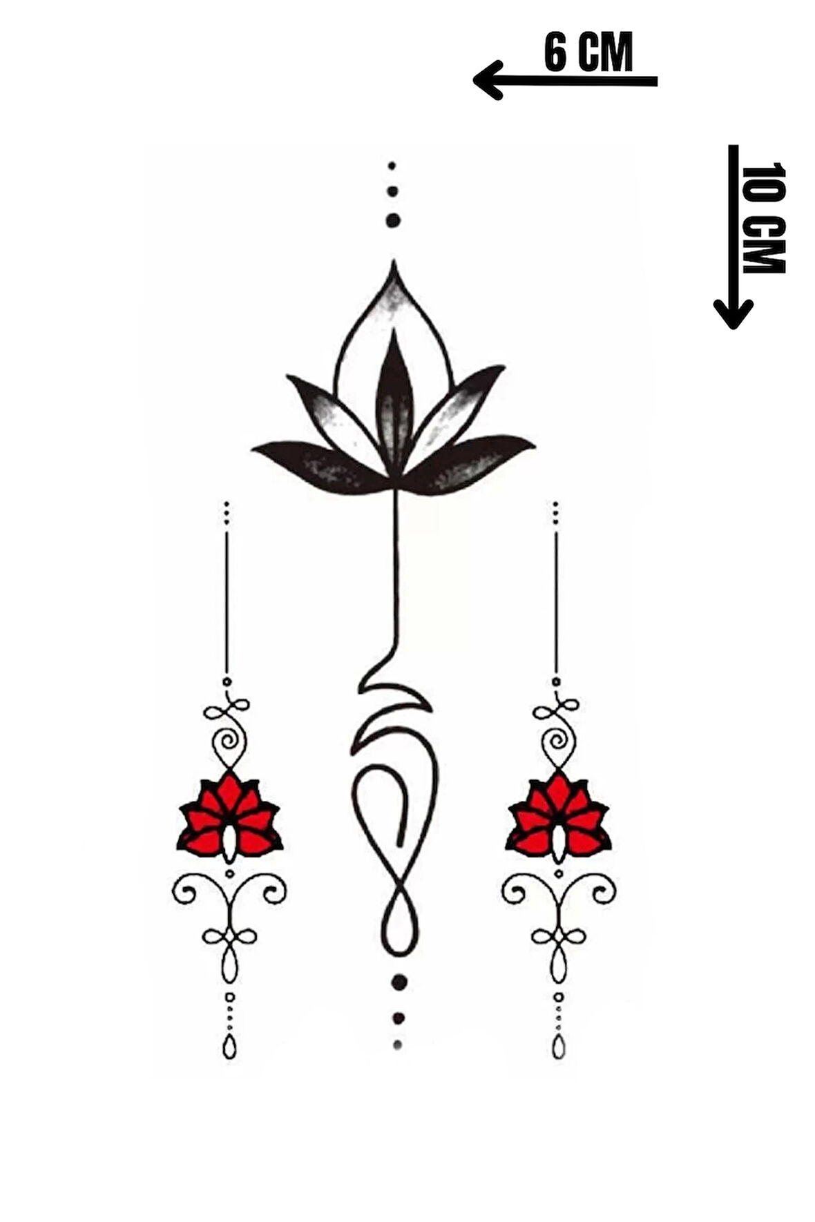 Geçici Çiçek Figürlü Mini Dövme Tattoo