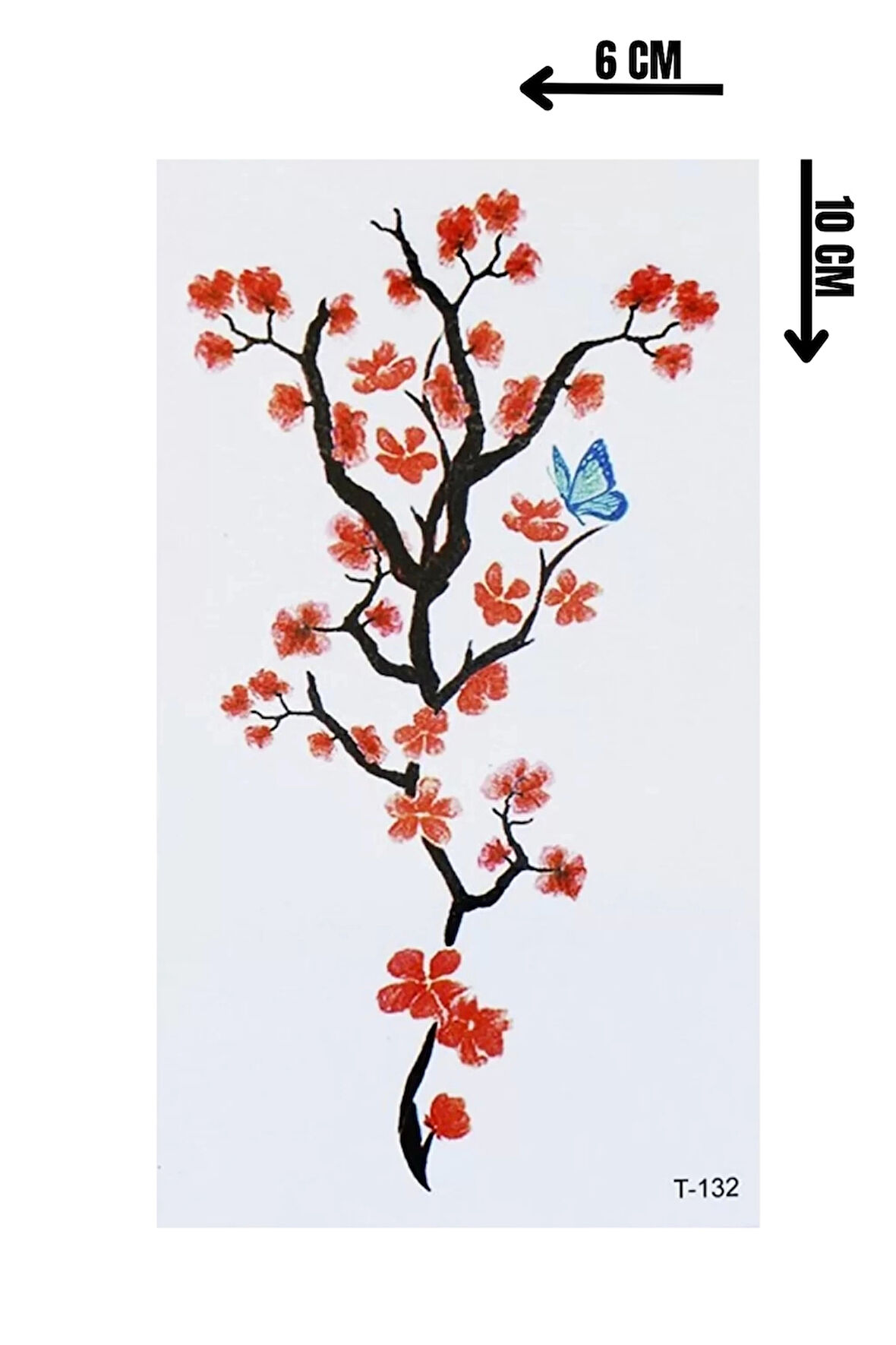 Geçici Çiçek ve Kelebek Mini Dövme Tattoo