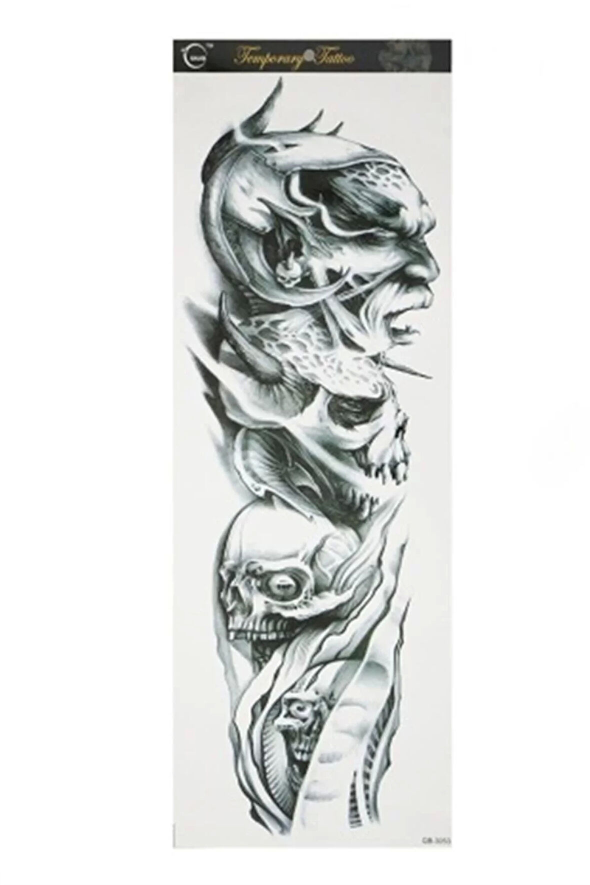 Geçici Kurukafa Ve Şeytan Kol Dövme Tattoo