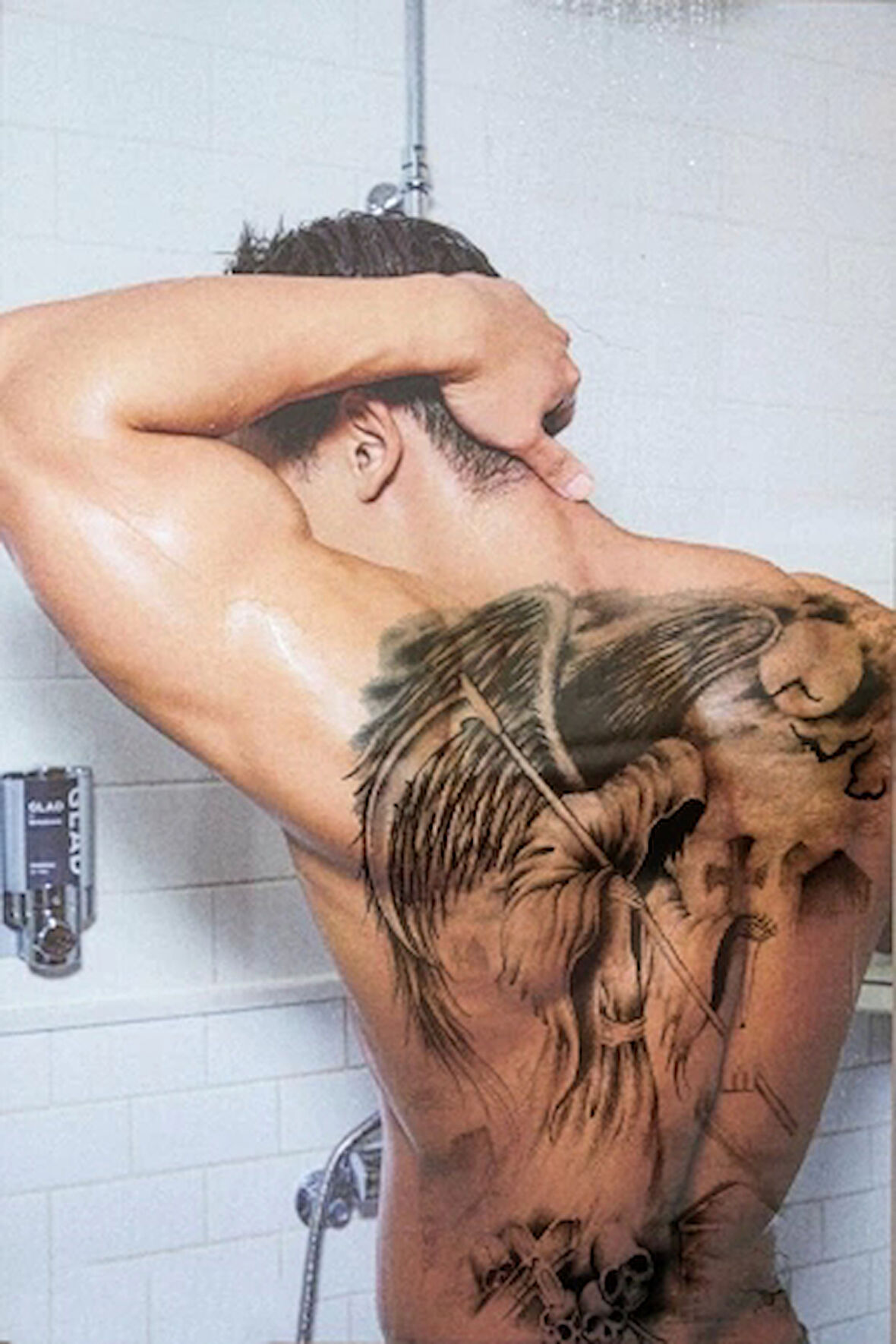 Geçici Azrail Modelli Sırt Dövme Tattoo
