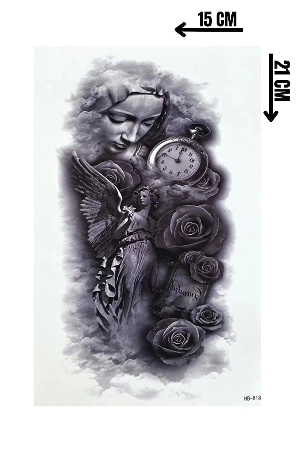 Geçici Gül ve Saat Dövme Tattoo