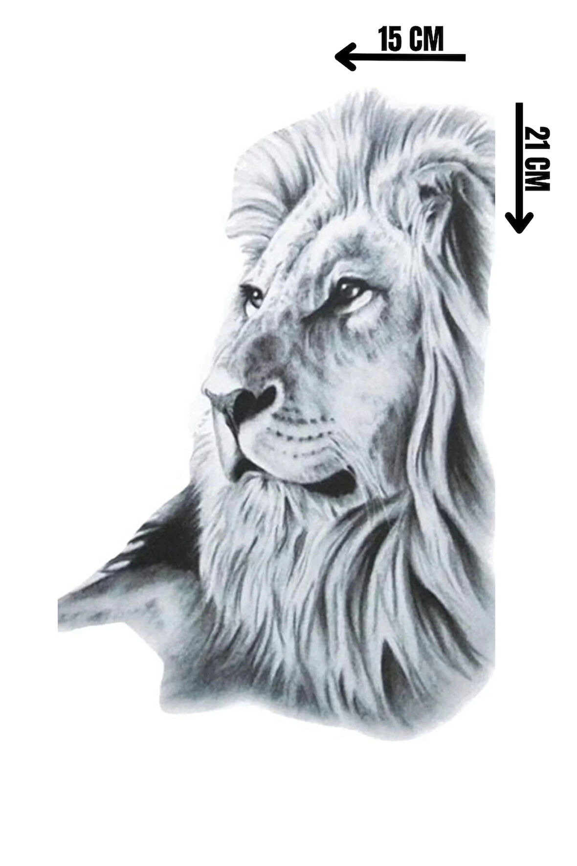 Geçici Aslan Figürlü Dövme Tattoo